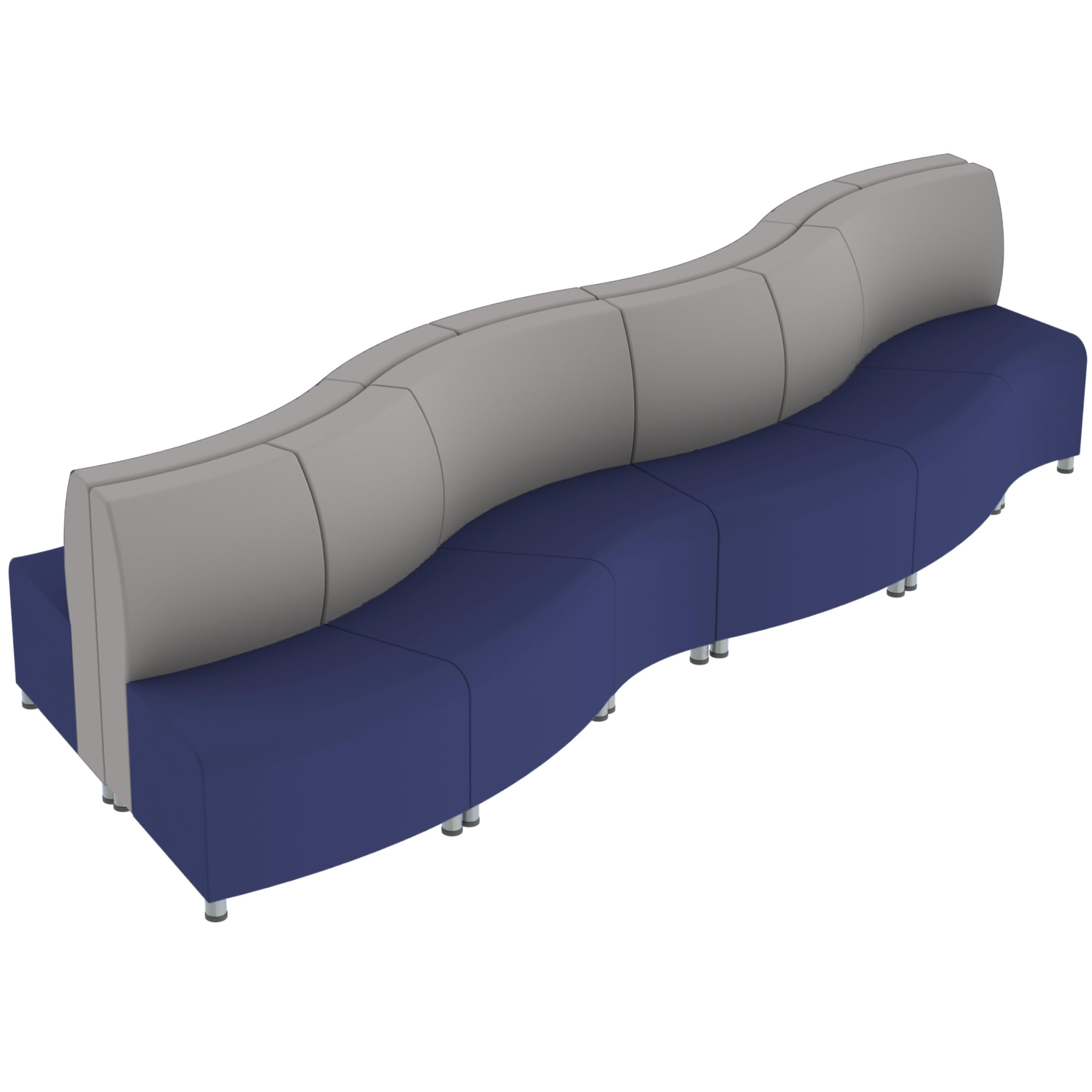 Factory Direct Partners FDP Pro Series Connect Edged Crest Seating Set Collaborative Commercial Furniture for Hotel Lobby, Office, Restaurant, Waiting