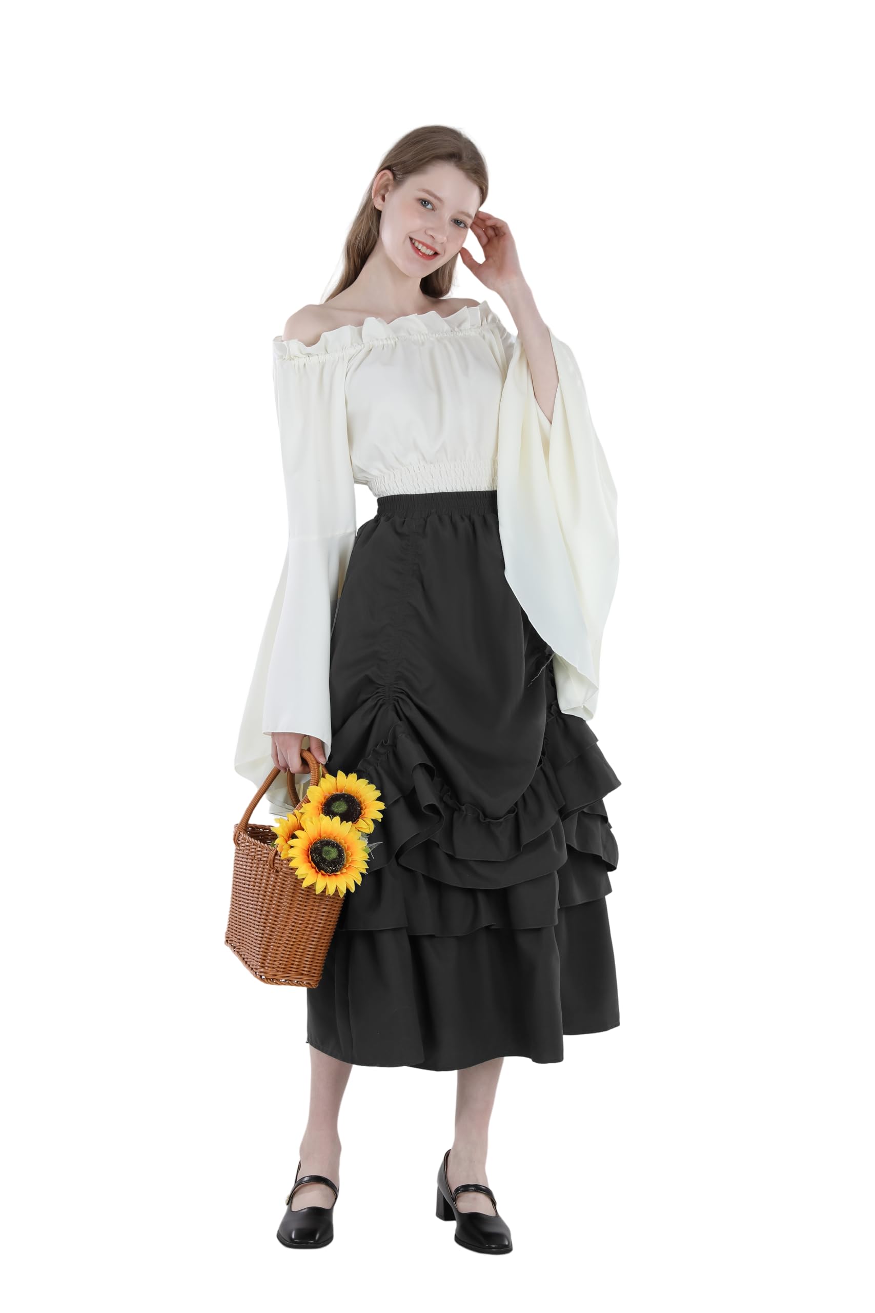 Bustle Gonna barocco Steampunk Rock Donna Saloon Girl Skirt Gonna Vittoriana Gonna Pirata