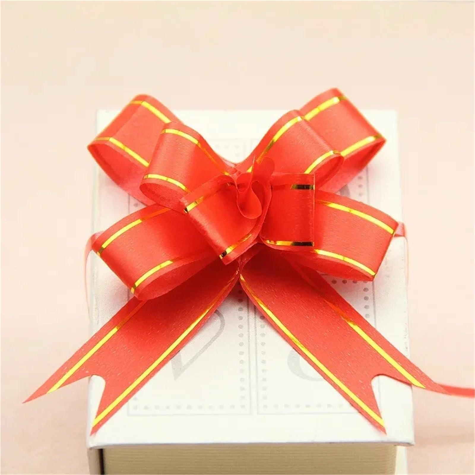 Schleifen zum Aufhängen, dekoriert, für Party, Hochzeit, Weihnachtsbaum, Geschenkverpackung, Knoten, Rot, 100 Stück