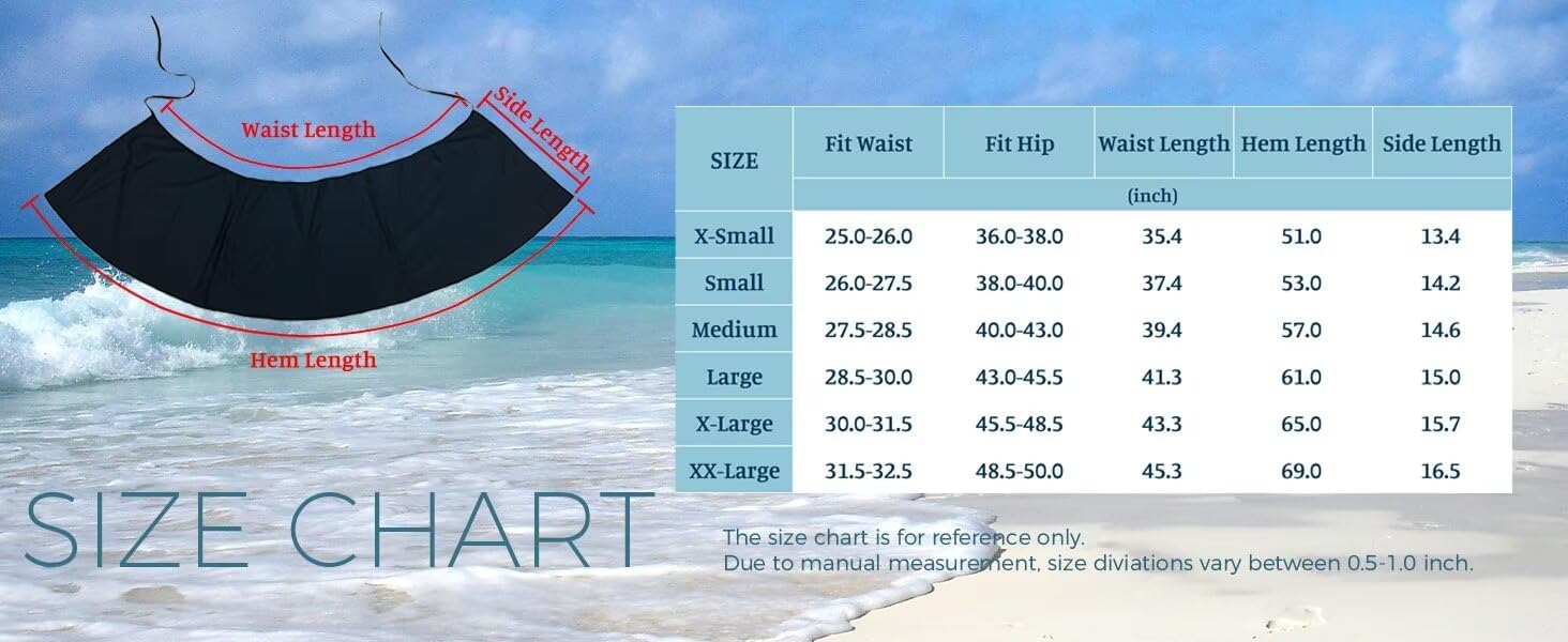 JadeRich Women's Overlapped Side Tie Wrap Skirt Beach Swimwear Tankini Bikini Cover-up (No Brief) - Image 3