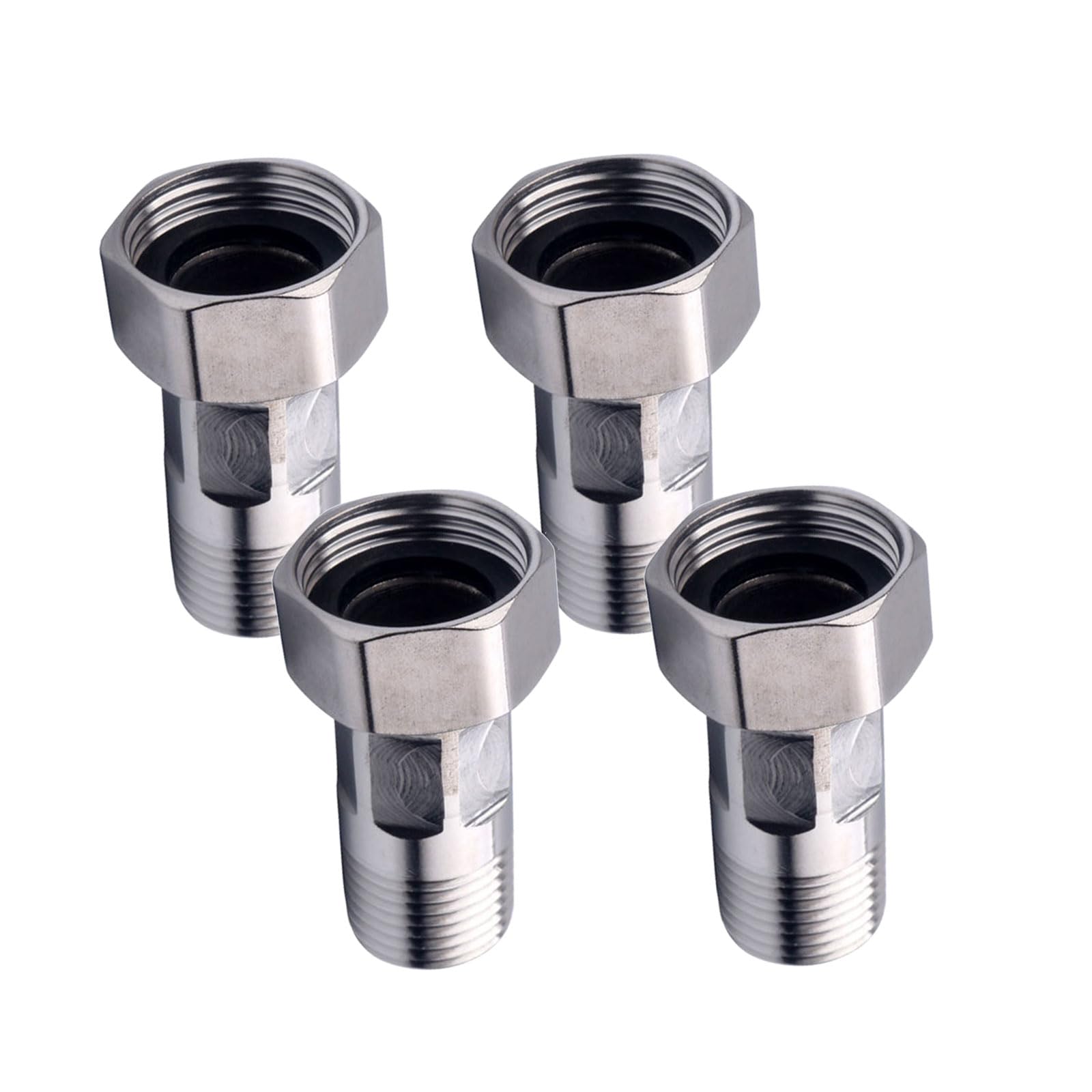 LIUZIKUN 4Pcs Stainless Steel Water Pipe Reducing Union 1/2inch Male 3/4inch Female Threaded Connector With Seal Washer Enduring
