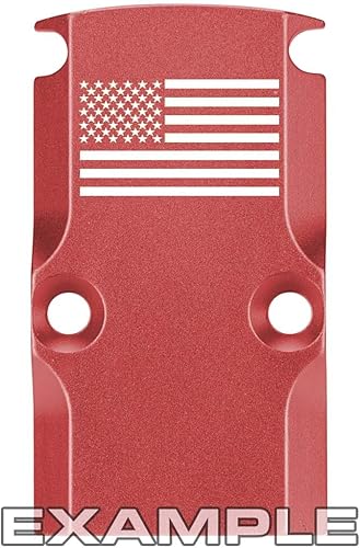 Miniatura 3 de NDZ Performance Placa de cubierta óptica RMR para Glock Gen 1-5 se adapta a aluminio anodizado grabado láser Trijicon y Holosun en rojo, elige el
