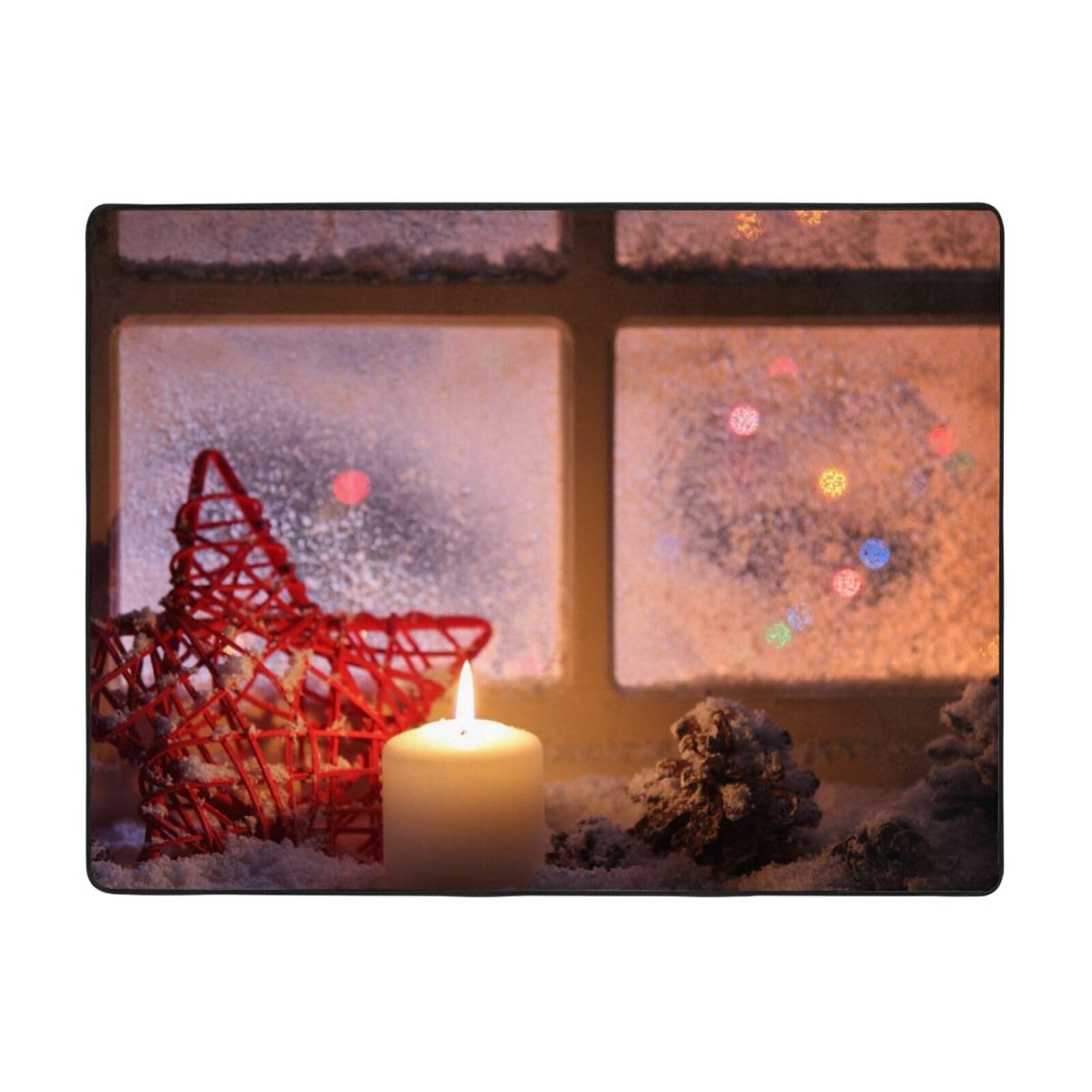 Tapis de Noël en flanelle pour salon chaleureux et déco de chambre
