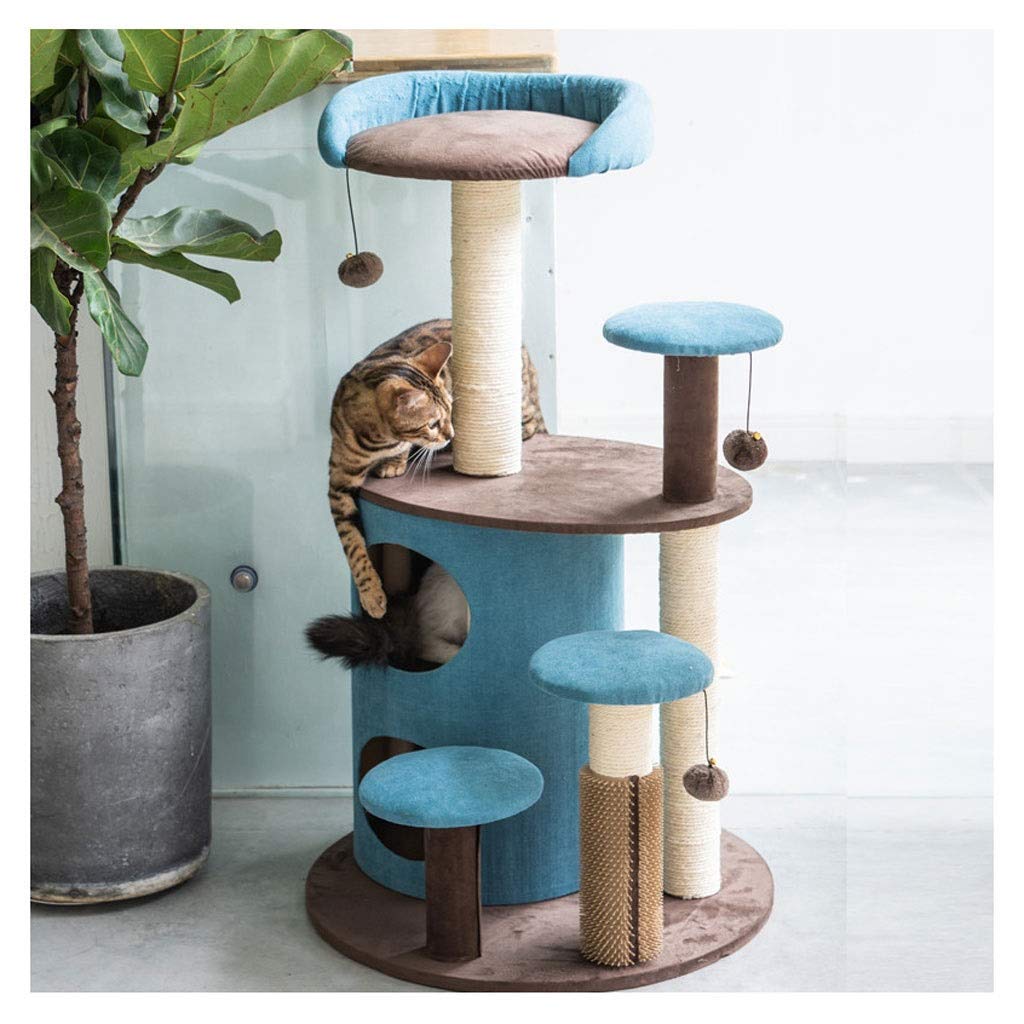 Arbre à chat en corde de sisal MU avec griffoir robuste pour le soin des griffes et le jeu