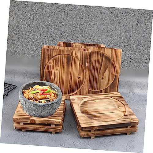 KJHBV Esteira De Mesa De Pedra Tripé Bases Para Copos Rústicas Bandejas De Mesa Para Comer Bancadas