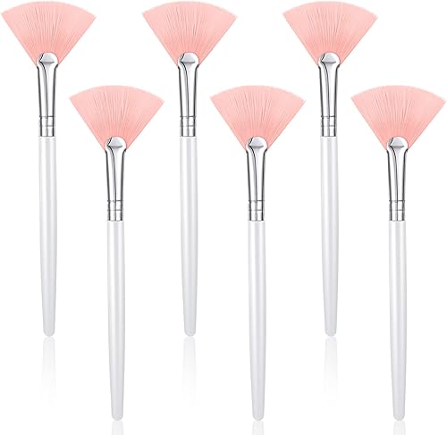 Maitys 6 pinceles faciales para máscara de abanico, herramientas de cepillo aplicador de máscara suave, brochas de maquillaje delgadas, herramienta