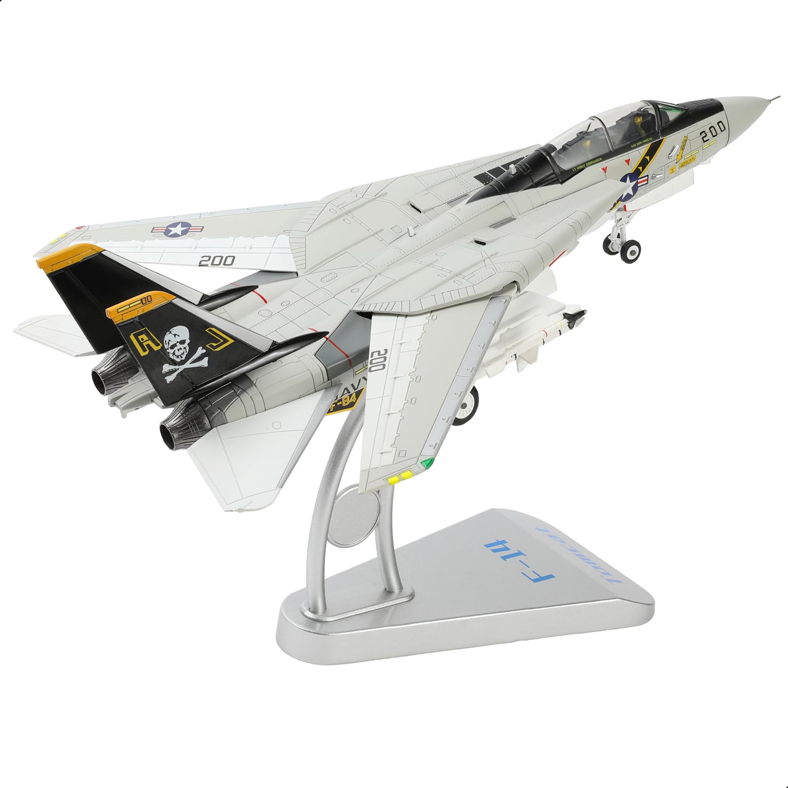 1/72 戦闘機 F-14 TOMCAT モデル グレー ジョリーロジャーズ Amazon.com: NUOTIE F-14 Tomcat VF-84 Jolly Rogers 1/72 Scale Die