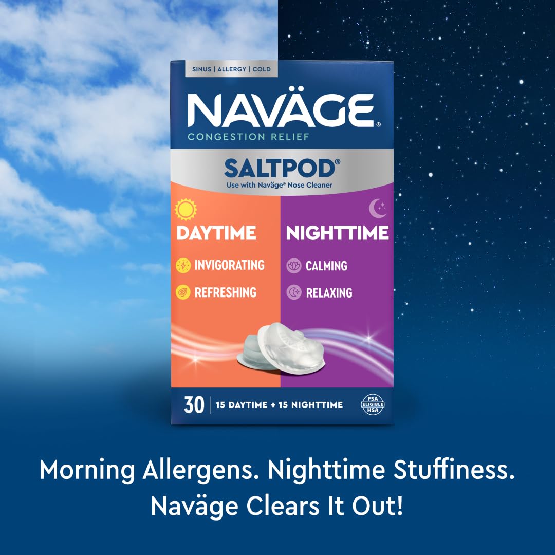 Navage® SaltPods Refills, Daytime & Nighttime, 30-Pack (15 Each Variety) — Amazon image 2