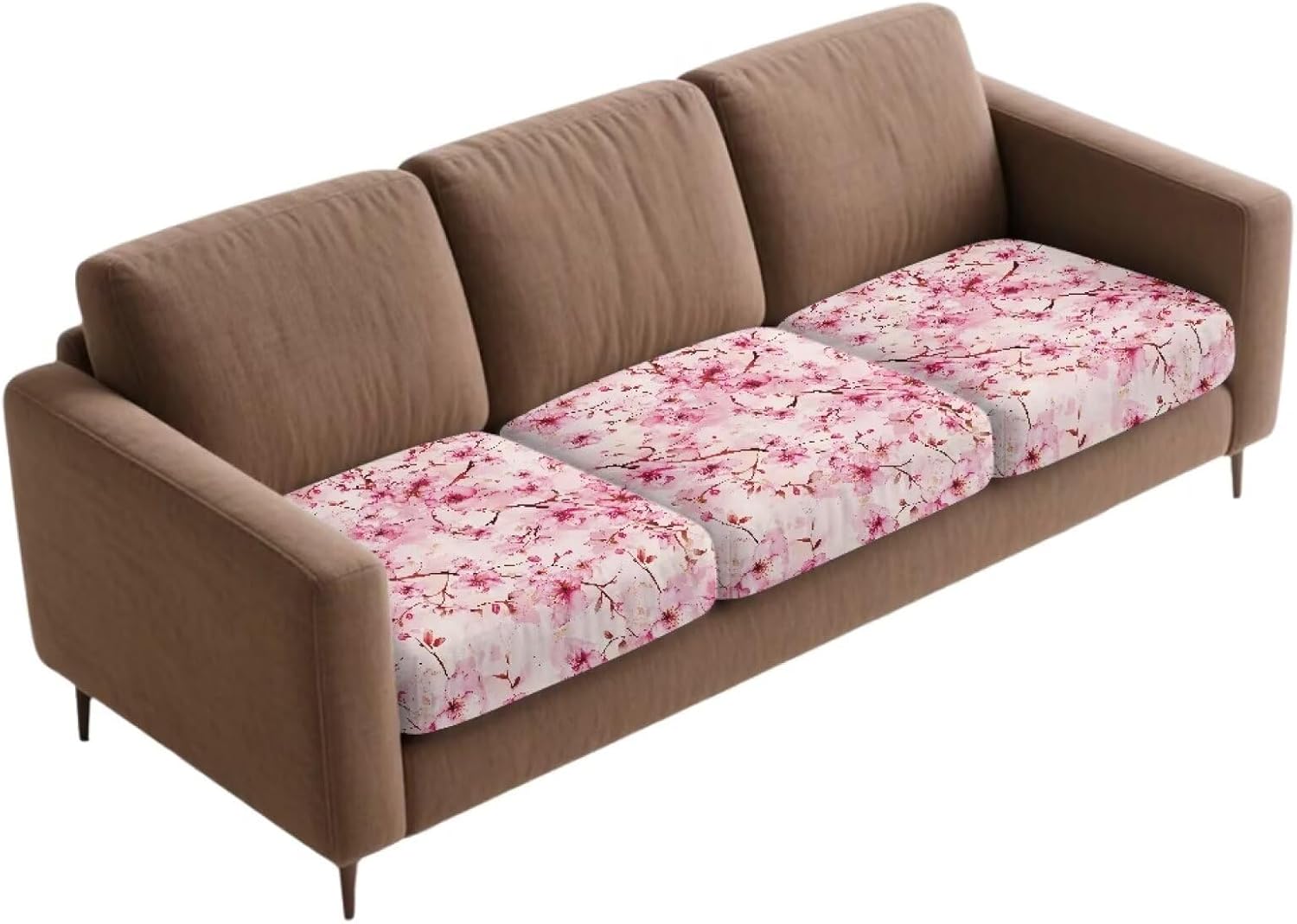 Set of 3 Cherry Blossom Sofa Couch Covers Non-Slip Stretch Couch Cushion Covers Replacement for Furniture Protector for Indoor and Outdoor Sofa Chair Seat Slipcovers