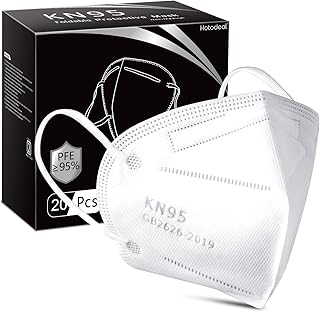 Hotodeal KN95 Face Mask 20 PCS,5 Layers Cup Dust Mask Against PM2.5 from Fire Smoke, Dust, for Men, Women, Essential Worke...