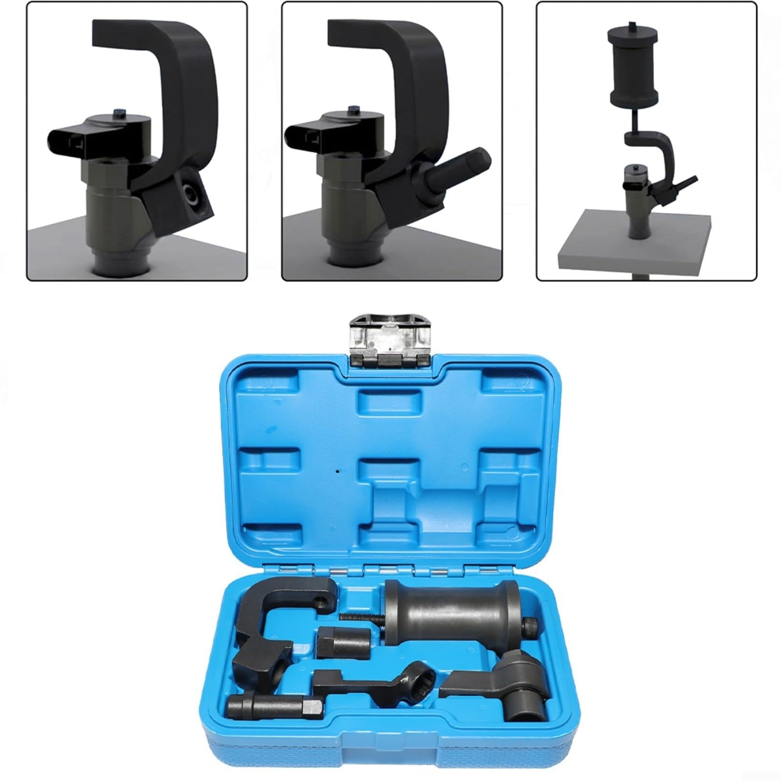 Diesel Kit d'outils d'extracteur d'injecteurs pour moteurs 1,6 L et 2,0 L, compatible avec pour Vag pour A3 pour Golf Seat pour Ibiza pour Toledo, outil de nettoyage inclus T10402 T10415, acier