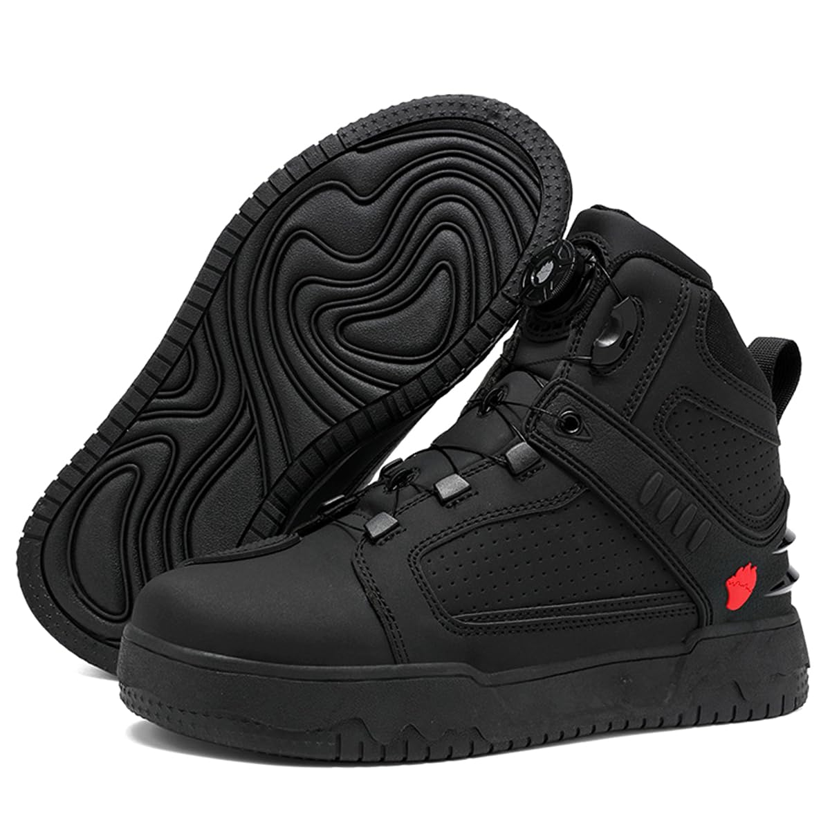 SDEQA Stivali da Moto Impermeabili da Uomo Scarpe Racing | Stivali da Motocross Protettivi Scarpe Moto con Supporto alla Caviglia per Pista e Strada