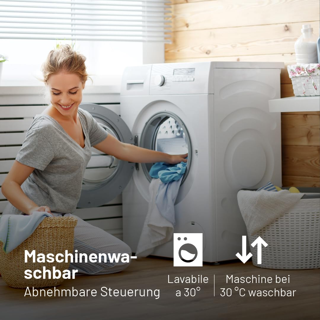 Imetec Wärmeunterbett Adapto Advanced Maxi Einzelbettgröße - Programmierbar mit Alexa, Wi-Fi Konnektivität und Sprachsteuerung, 4 exklusive Programme - 9 Temperaturen, Schnelles Aufheizen, 195 x 90 cm