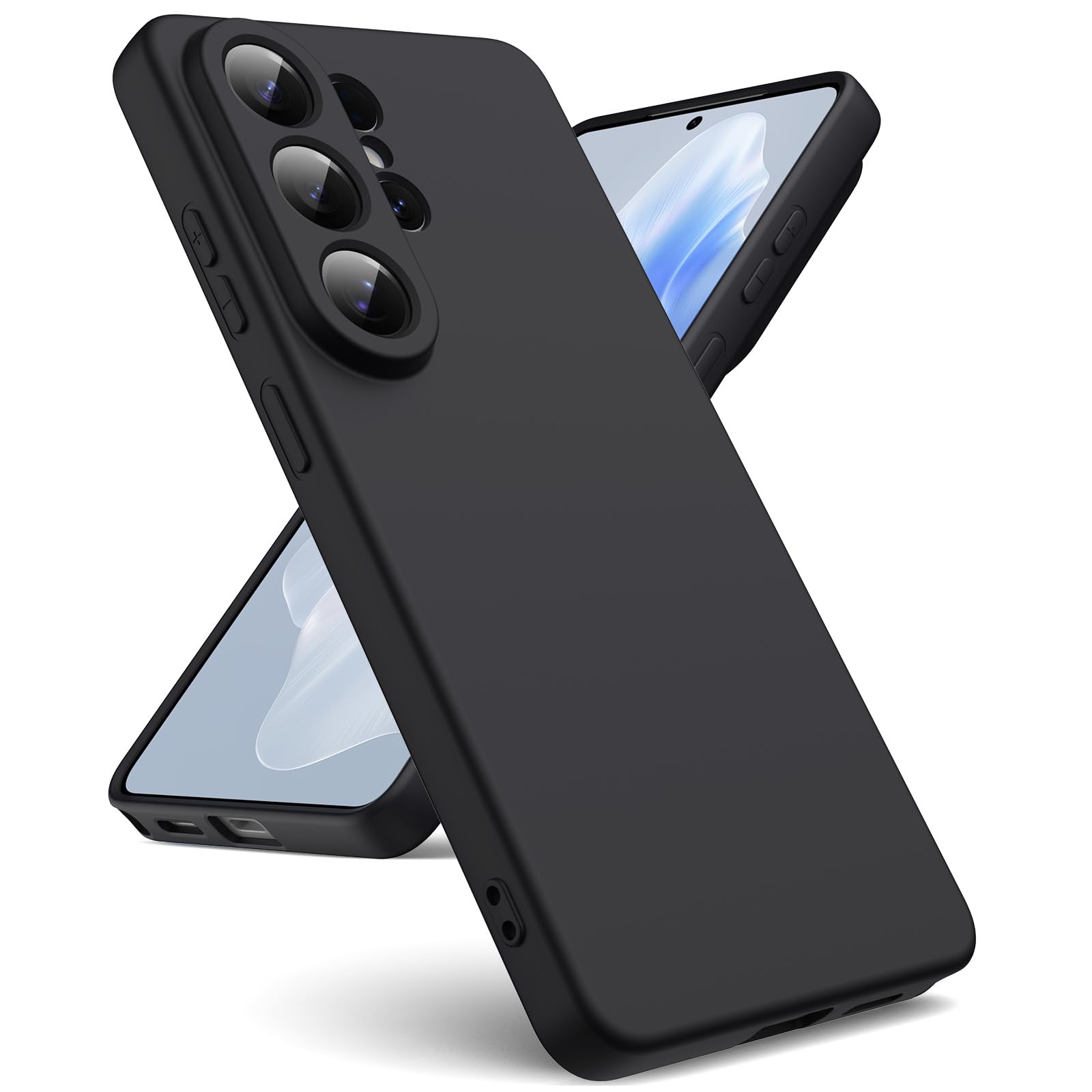 Oududianzi - Cover per Samsung Galaxy S26 Ultra 5G, Custodia Silicone Liquido, Interno in Microfibra Morbida, Protezione Antiurto Resistente - Nero