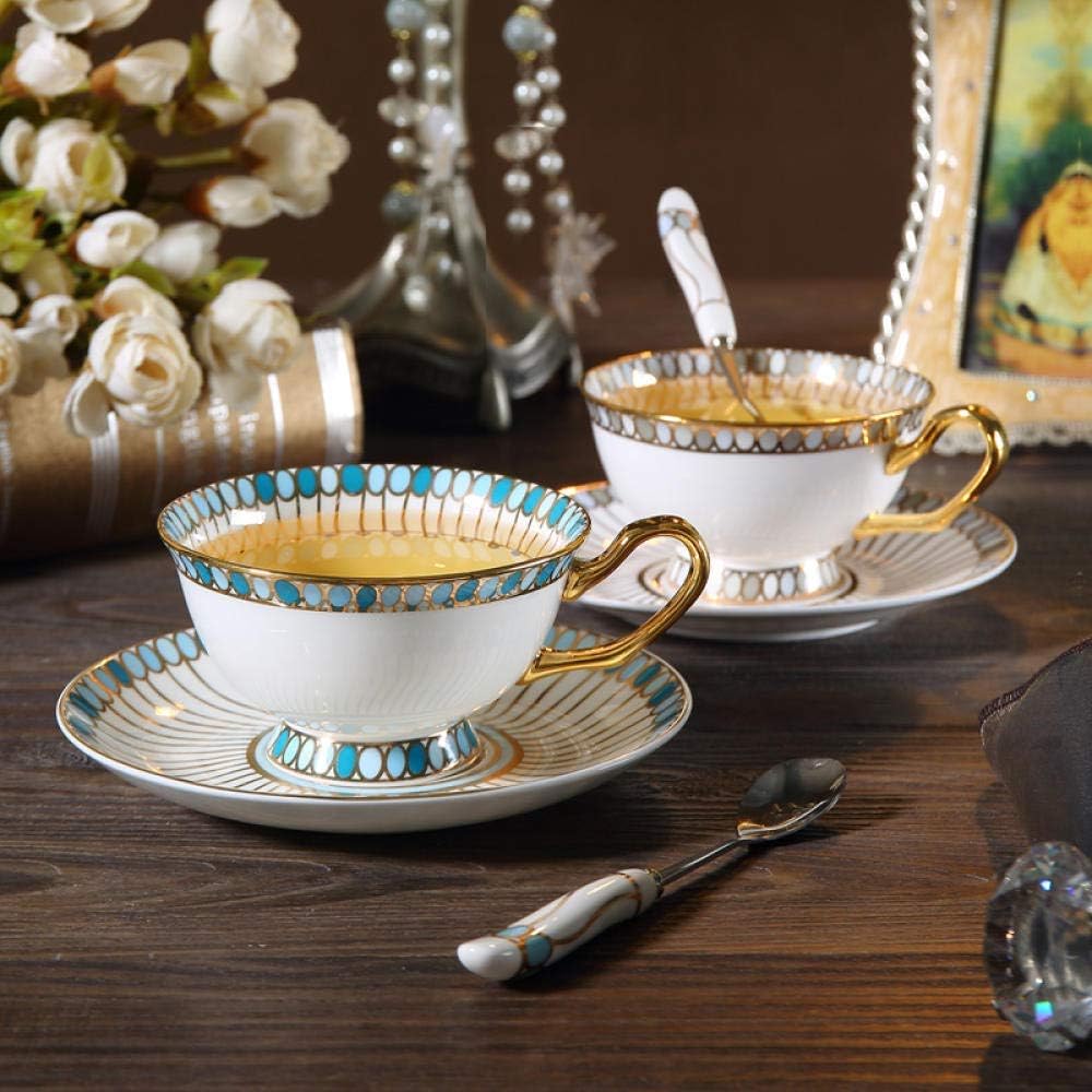 Ceramic Cup Set European Style Small Coffee Cup and Saucer High