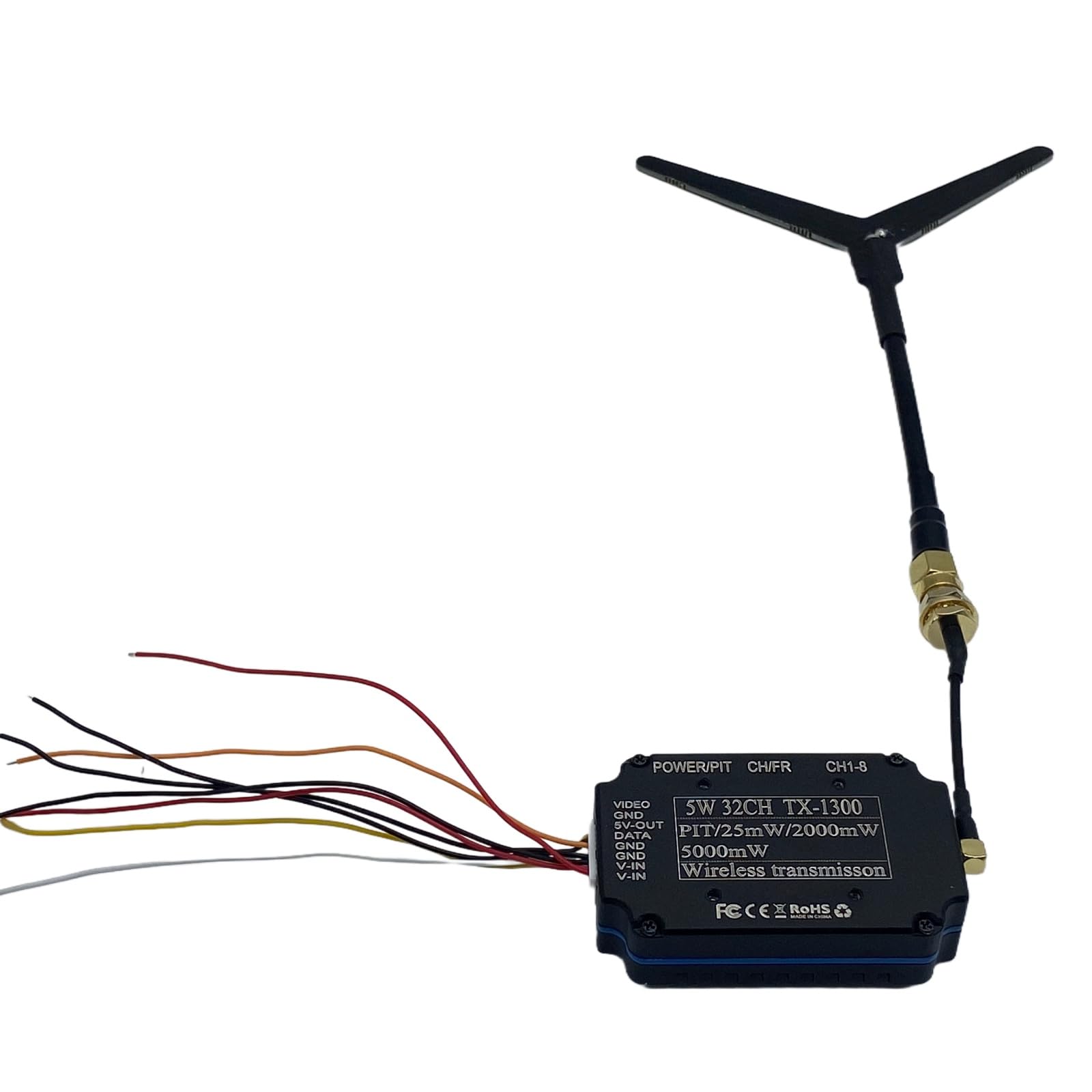 5W 1.3GHz 32CH Ultra-Light 24.5g FPV Video Trasmettitore ad alta potenza VTX a lungo raggio per i droni