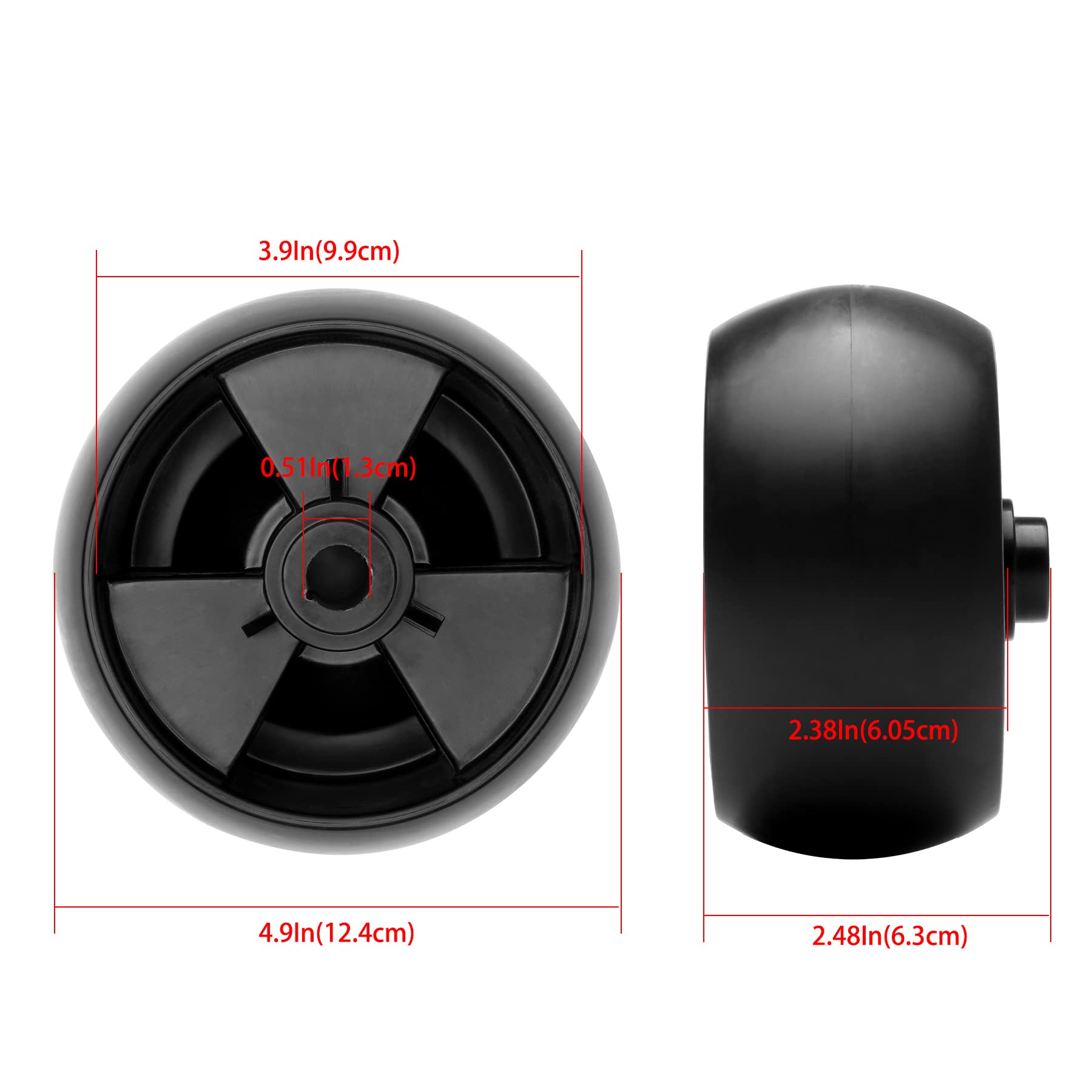 Amazon.co.jp: 芝刈り機デッキホイールキット 4個セット 734-04155 112