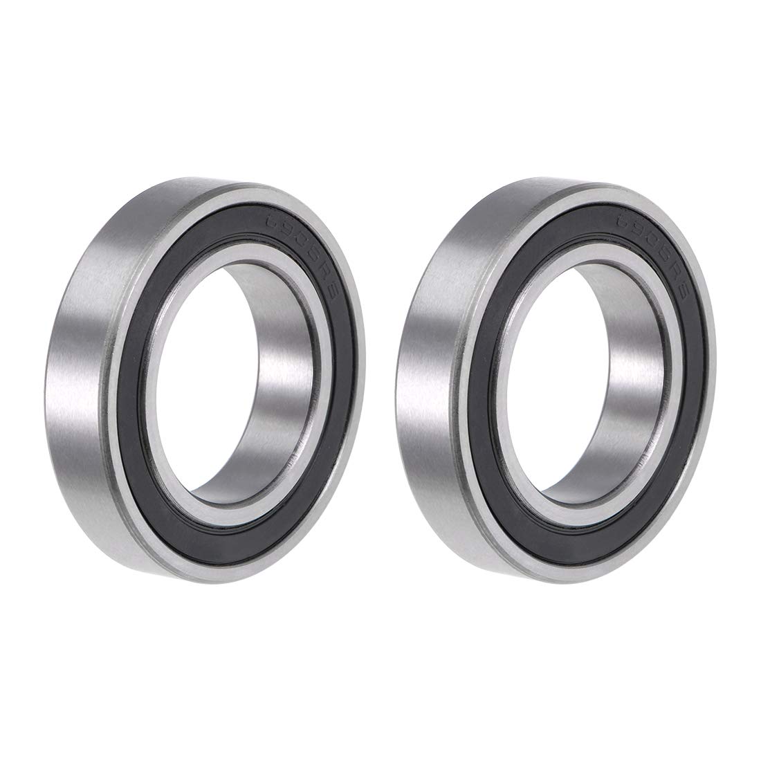 uxcell 6905-2RS Deep Groove Ball Bearing 25x42x9mm Double Sealed ABEC-1 Bearings 2-Pack
