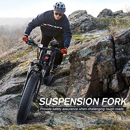 Wooken 26″ x4.0 Fat Tire Electric Bike, Folding Electirc