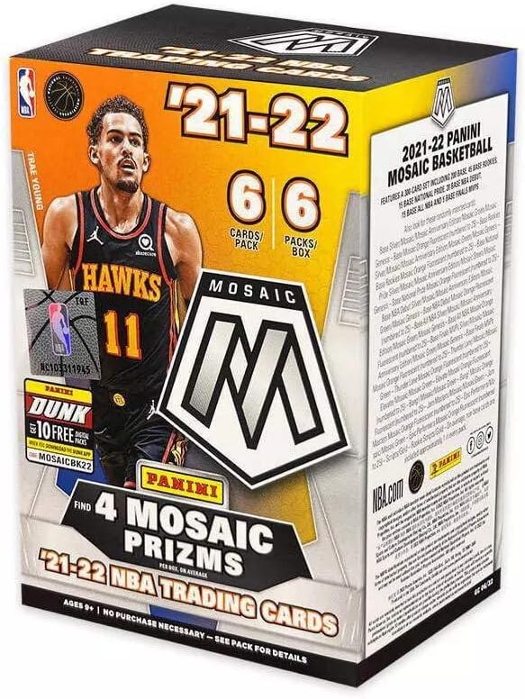 2021-22 Panini Mosaic Basketball Trading Card Blaster Box (36 Cards)