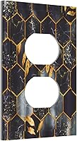 Vista 48 de Cubierta decorativa para interruptor de luz dúplex de 1 banda, placa frontal eléctrica, placa de receptáculo para baño, cocina, decoración del hogar