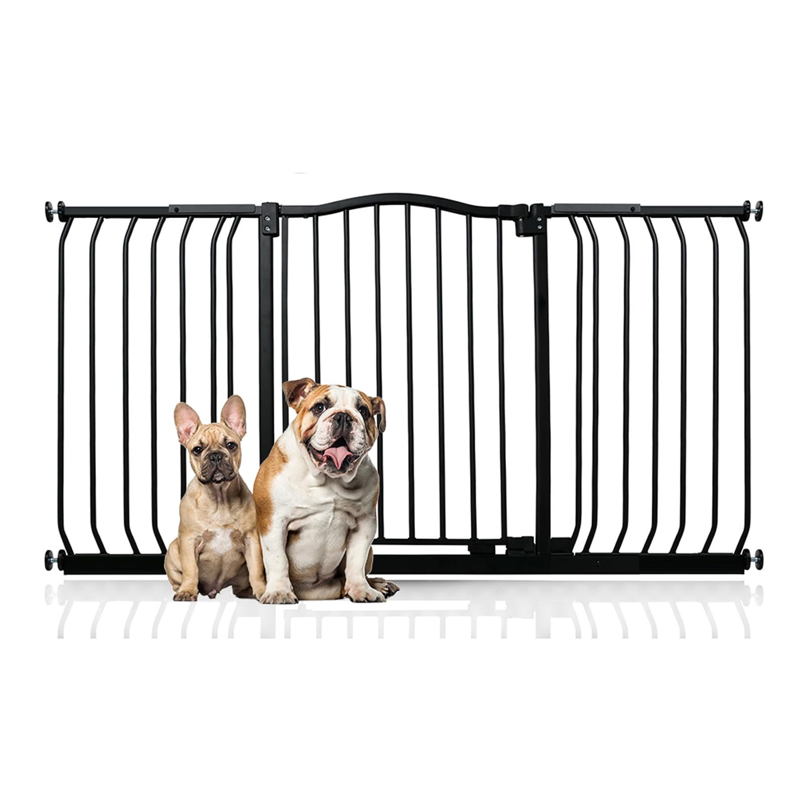 Bettacare Curved Top Dog Gate143Cm152CmMatt BlackPressure Fit Pet Gate For Dog And PuppyPet And Dog Barrier from B&Q
