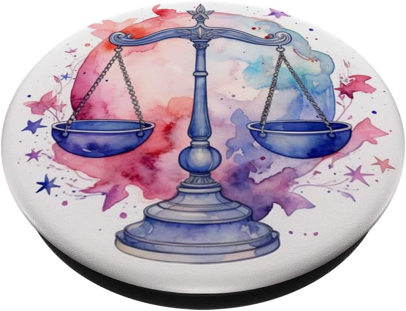 Libra Zodiac Sign PopSockets Standard PopGrip - Image 2
