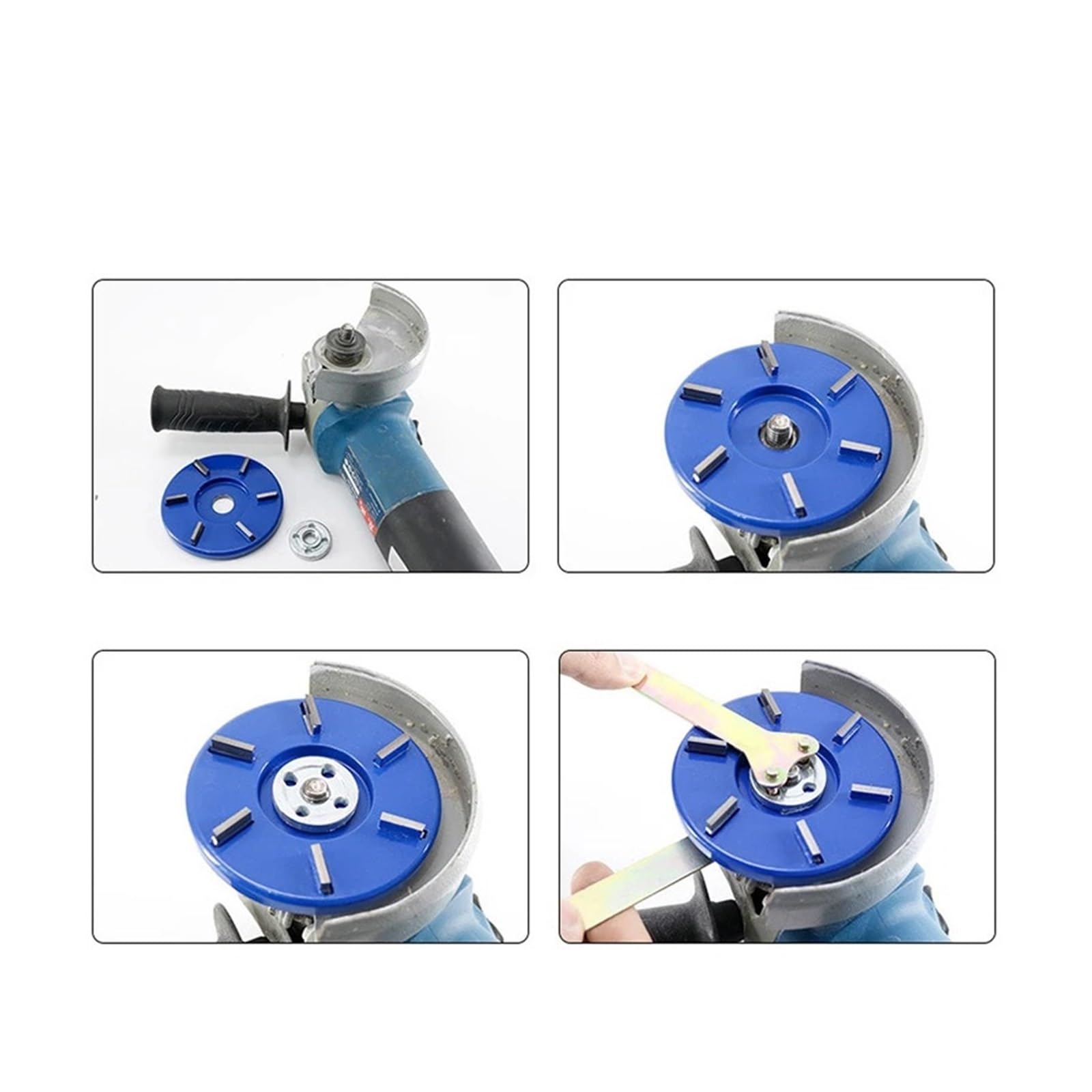 Fresa de dientes planos/curvos con orificio de 16 mm, disco de 90 mm | 3/4/5/6/8 T, for amoladora angular y bandeja de té(8 Teeth,Curved Tooth)