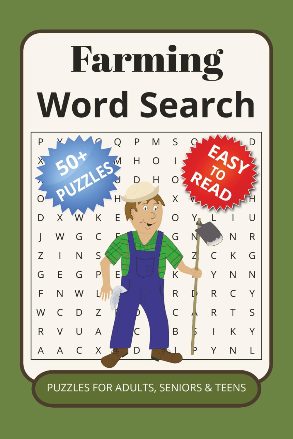 Farming X Word Search Puzzle Book: Word Searches with Easy to Read Print about Farming,Farmers,Country, Agriculture,Cultivation,Harvests & Livestock ... Vacations, Holidays, Birthdays, Anniversary