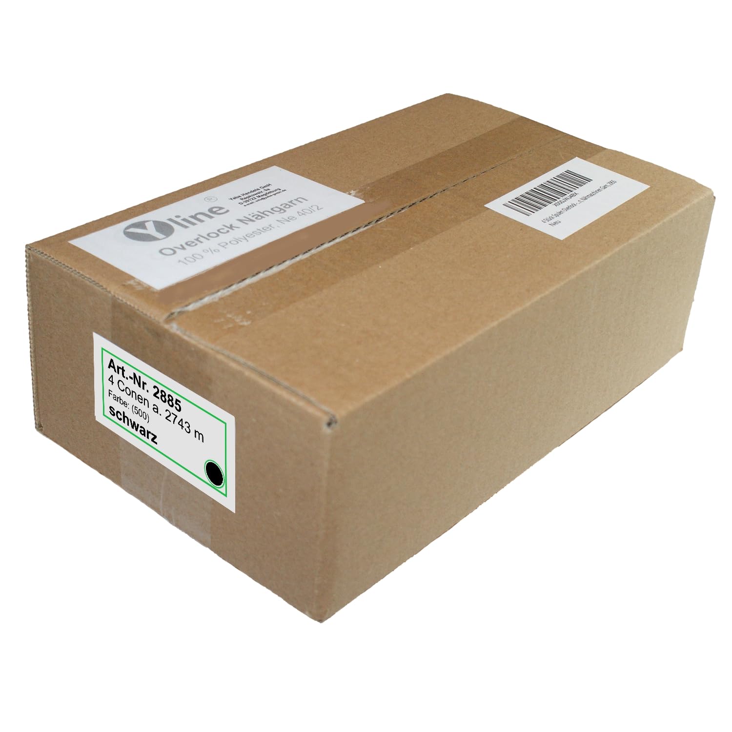 Lot De 4 Bobines De Fil à Coudre Polyester Lialina - 2700 Mètres Par Bobine, Qualité 40S/2 - Pour Machine à Coudre, Surjeteuse Et Couture à La Main (Noir 325)