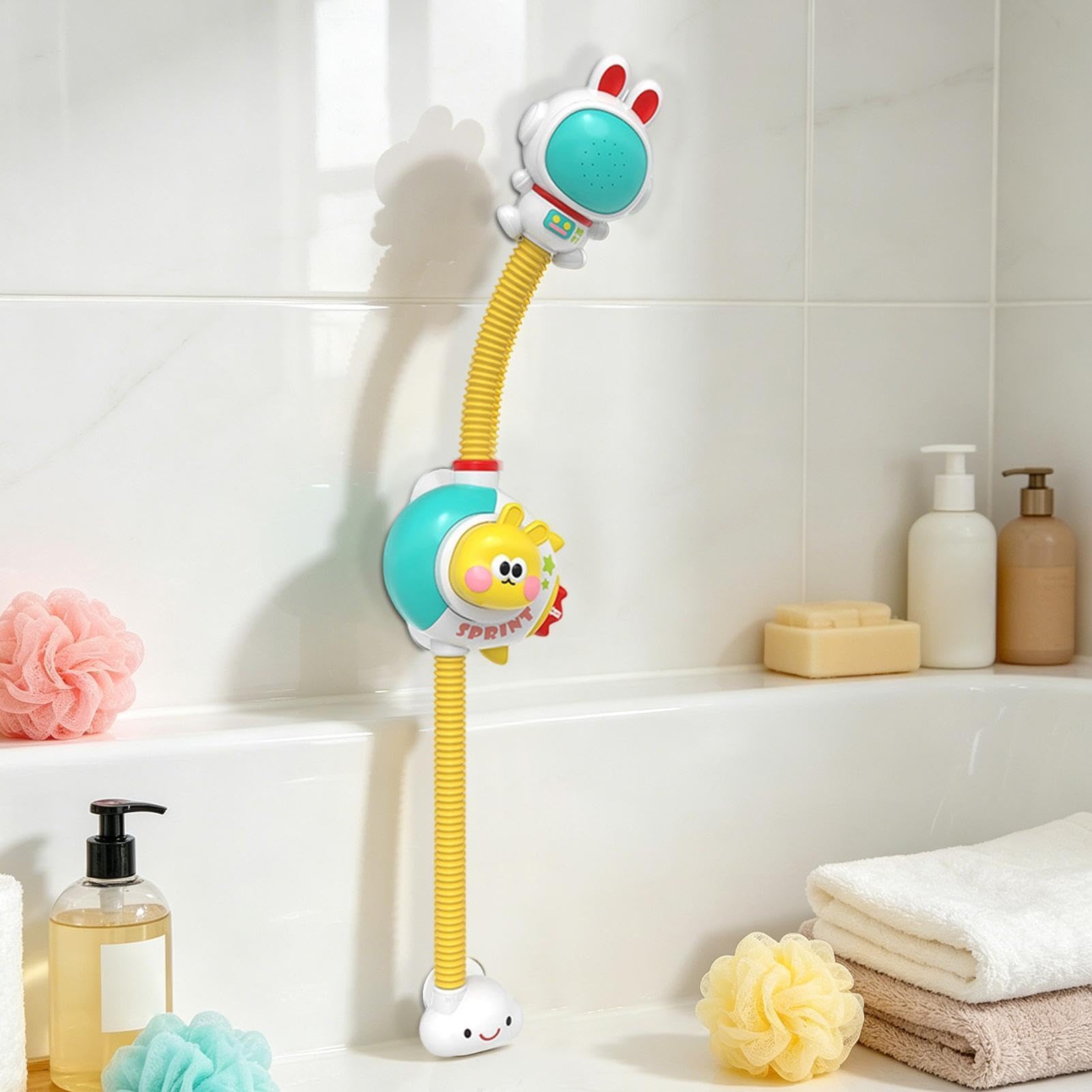 Giocattoli da Doccia Bambini Interattivo Elettrico | Testa Doccia per Bimbi e Spruzzatore da Vasca Per Ragazzi Ragazze Bambini Genitori Casa Bagno Vasca Bagno Regalini per Feste