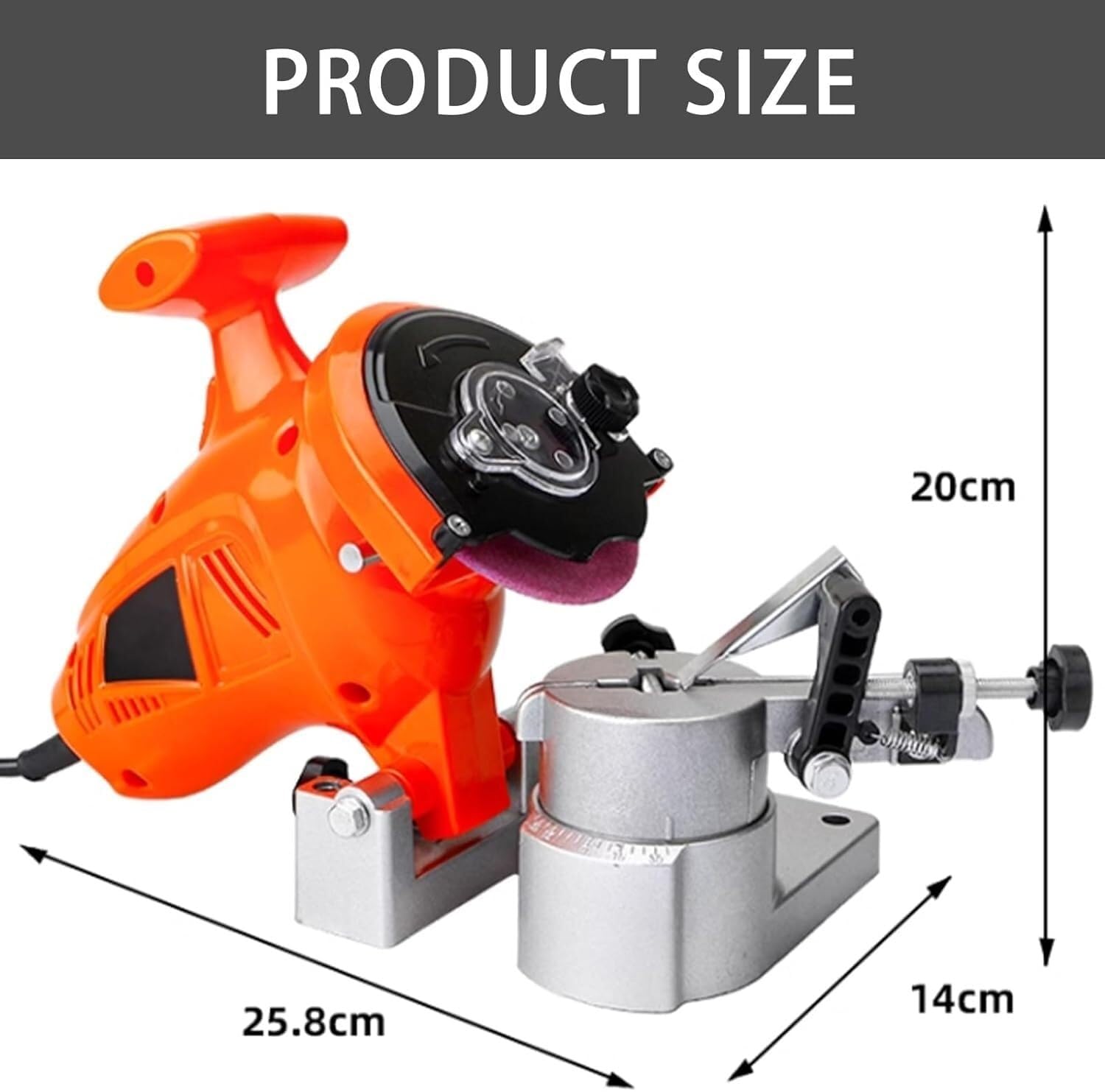 Affilatrice for motosega elettrica, smerigliatrice a catena da 8400 giri/min con 5 mole, compatibilità universale for tutti i tipi di motoseghe