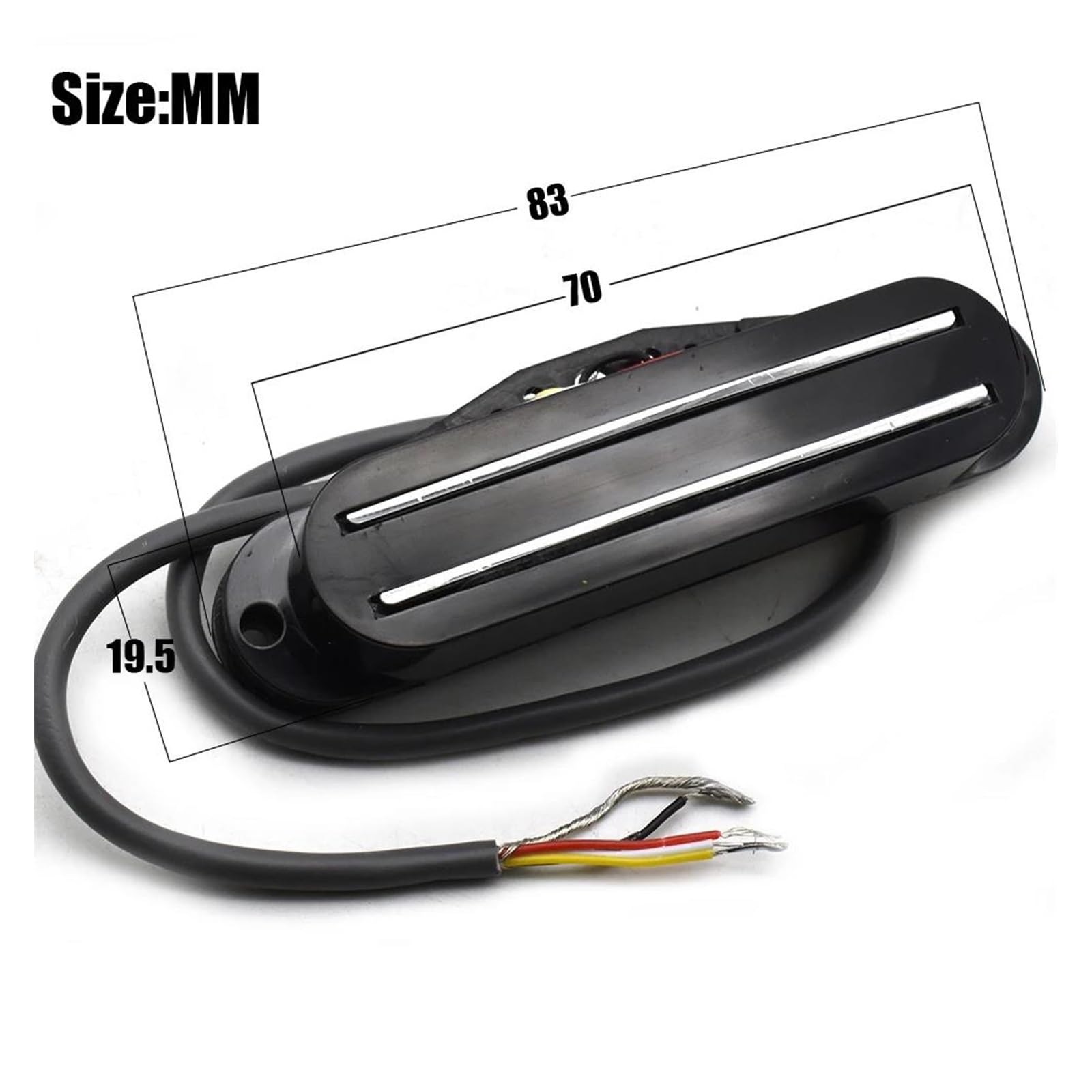 Accessori Per Strumenti Musicali Professionali Pickup Per Chitarra Acustica Ed Elettrica Tracce A Doppia Bobina(Black)