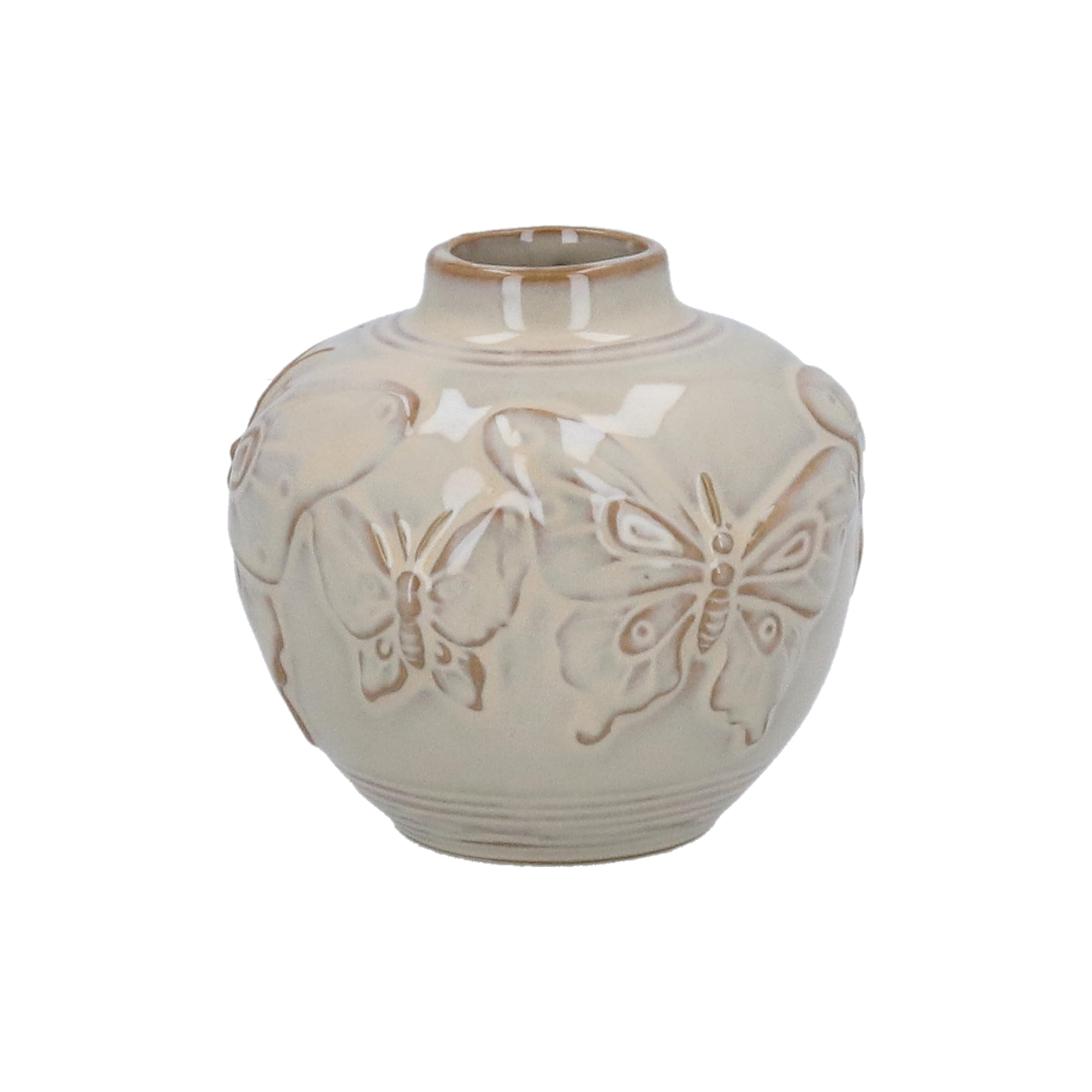 Taupe Butterfly Decorative Bud Vase, Gisela Graham