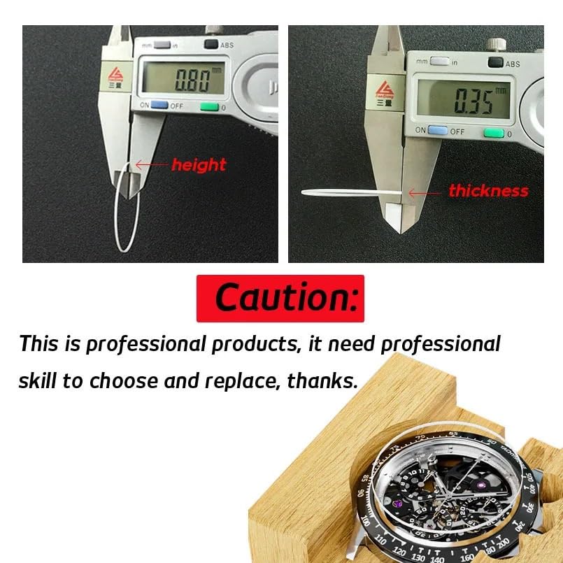 0.8mm Height 0.35 Thick O Ring Watch Crystal Gasket 16mm to 40mm Inner Diameter Waterproof Seal Ring for Front Watch Glass(Diameter 31mm)