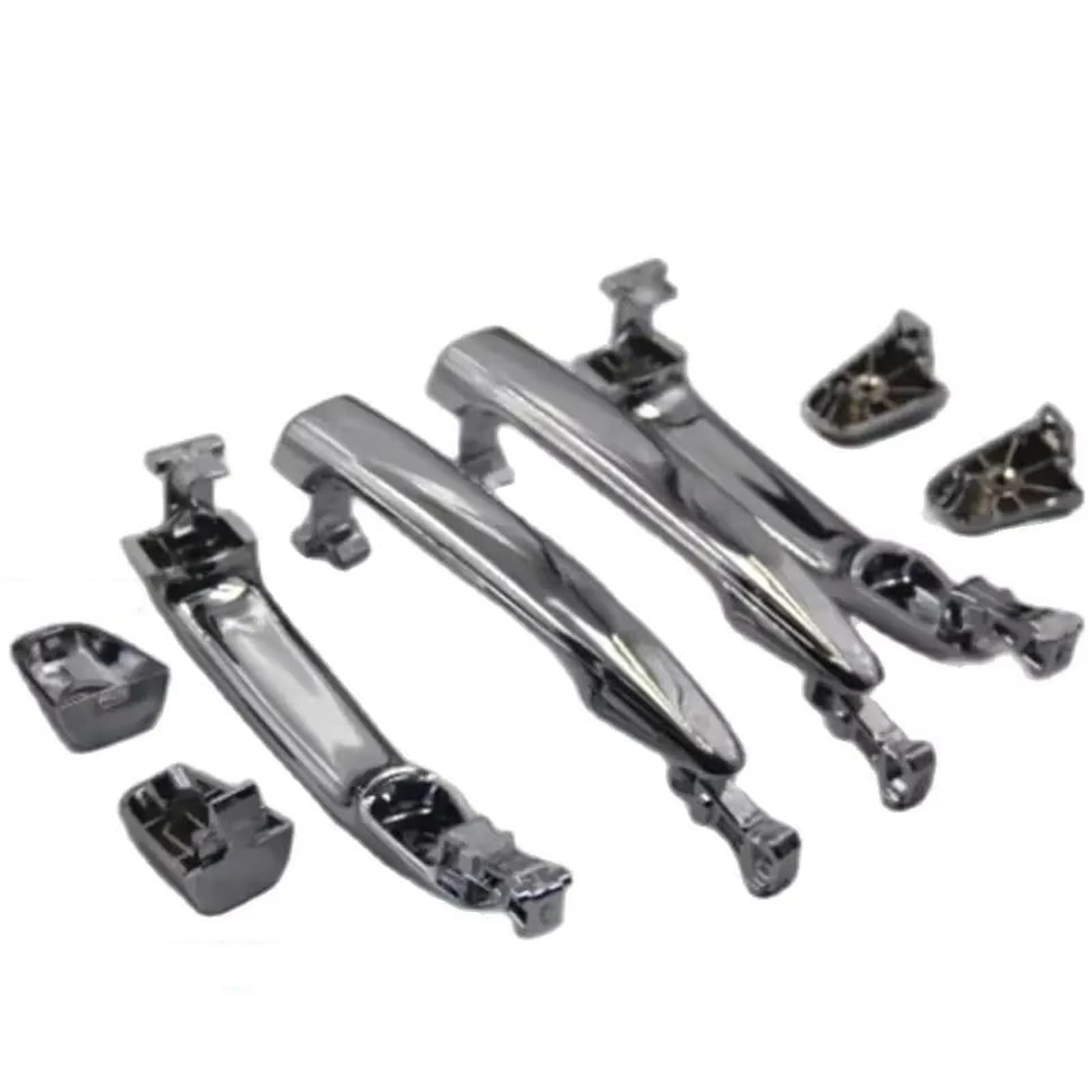 ZJYZYQ Car Sliding Outer Door Handle for Toyota for Camry 2007 2008 2012 Front Left Right Back and Chrome Exterior Door Handle(Chrome,Front Left)