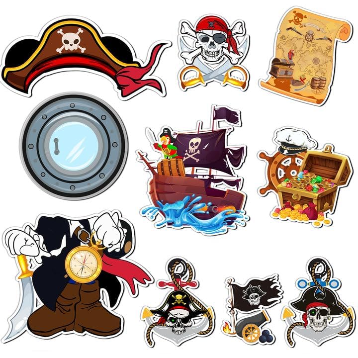 10 Imanes Decorativos Pirata para Puerta con Tema Crucero miniatura 2