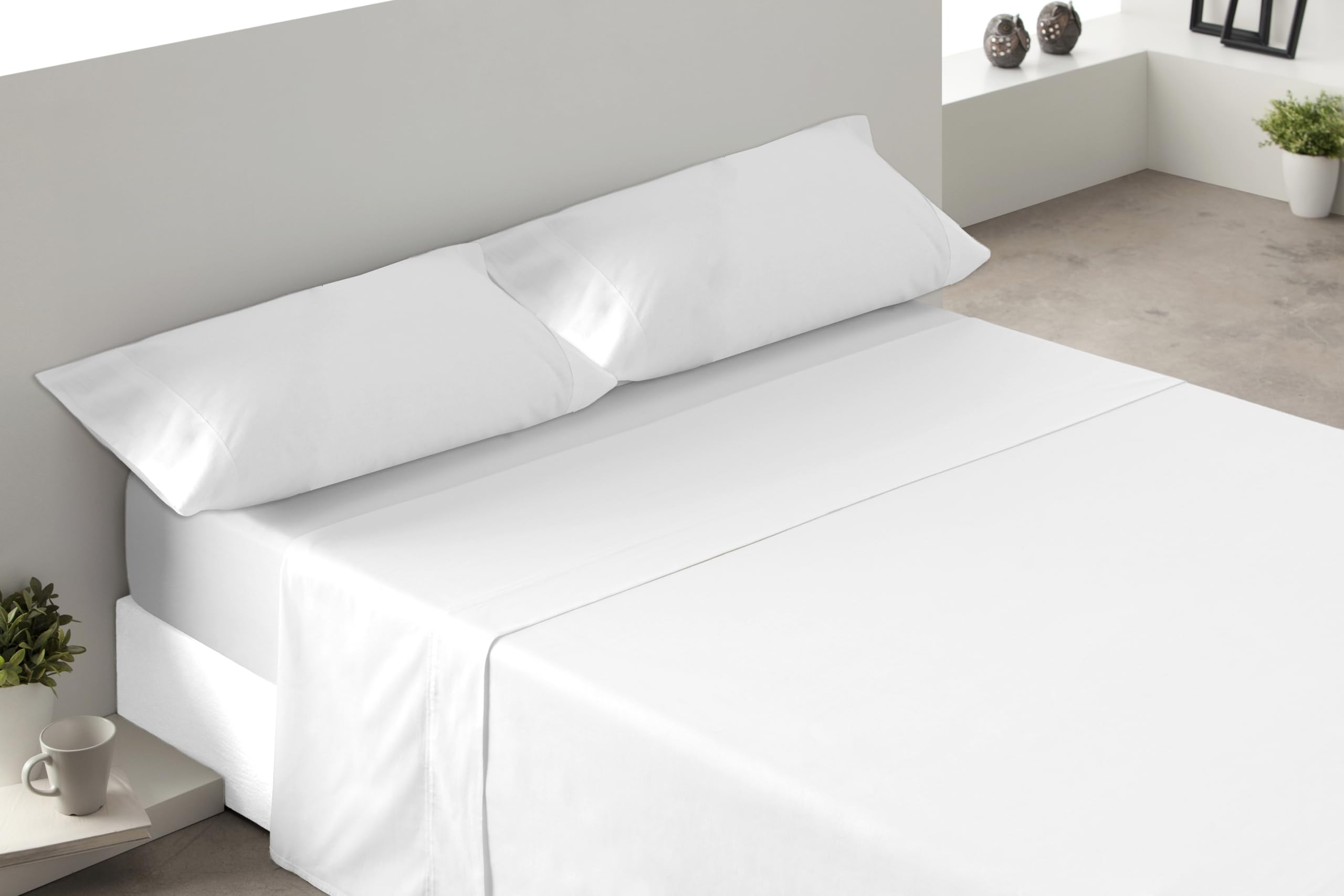 Degrees home - Premium - Juego de sabanas 160 x 200-4 Piezas - Sabana 160 X 200 - Sabana Bajera 160 X 200 Ajustable - 2 Fundas de Almohada de 80x50