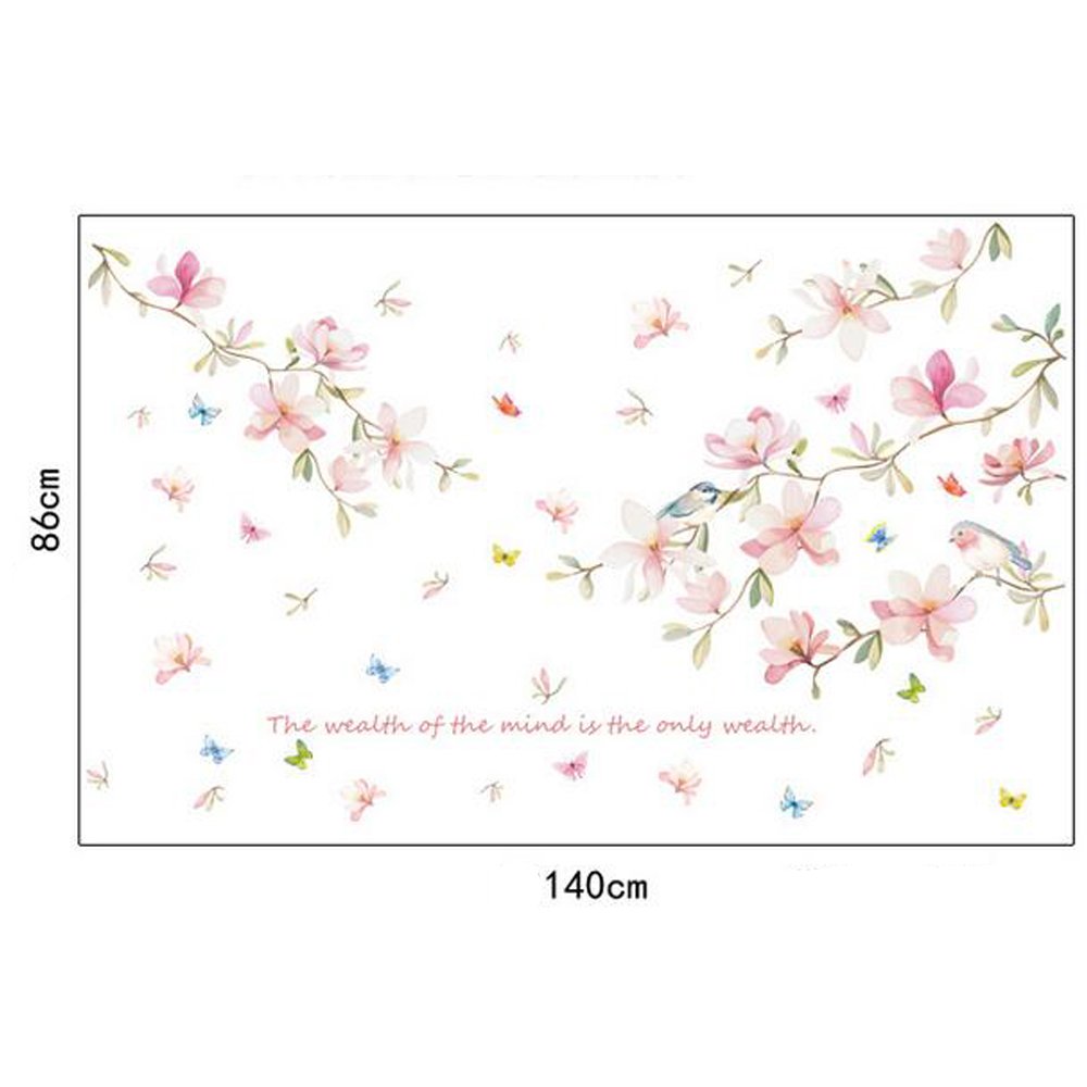 Bomen Bloemen Vlinder Muurstickers Dieren Hoogte Meting