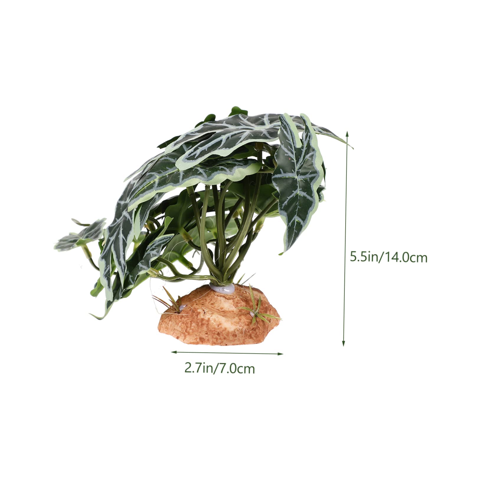 Sosoport 4pezzi Decorative Reptile Plant Artificiale Per Terrario Decorazione Per Habitat Rettili Per e Rettili Accessorio Per e Nascondiglio Per Acquari e Terrari
