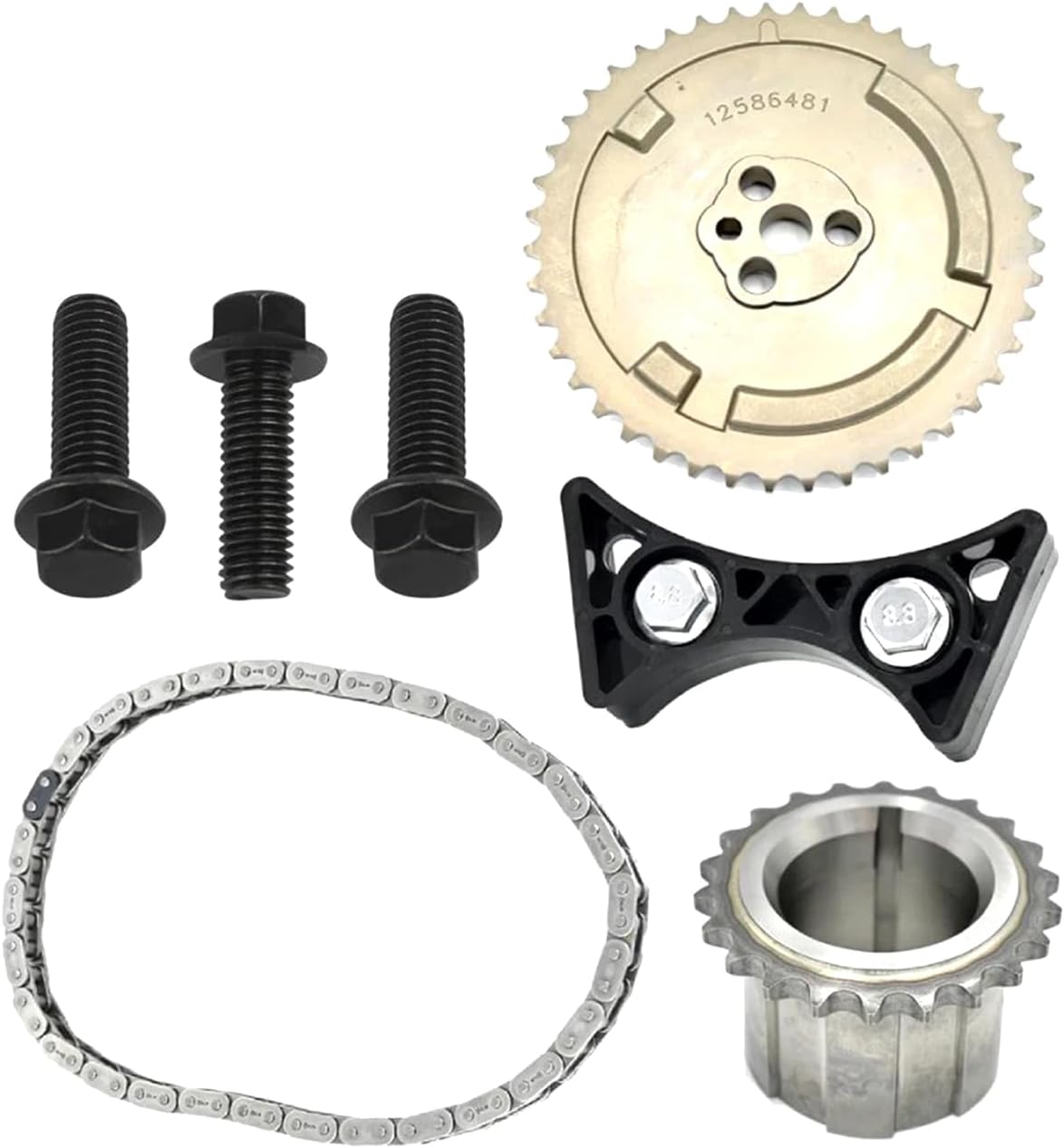 Timing Chain Kit with Cam Sprocket, ARP Cam Bolts, Crank Gear, Timing Chain & Dampner, Fits for GM LS Engines | LS1 LS2 LS3 LS6 L99 LS4 LS9 LSA LQ4