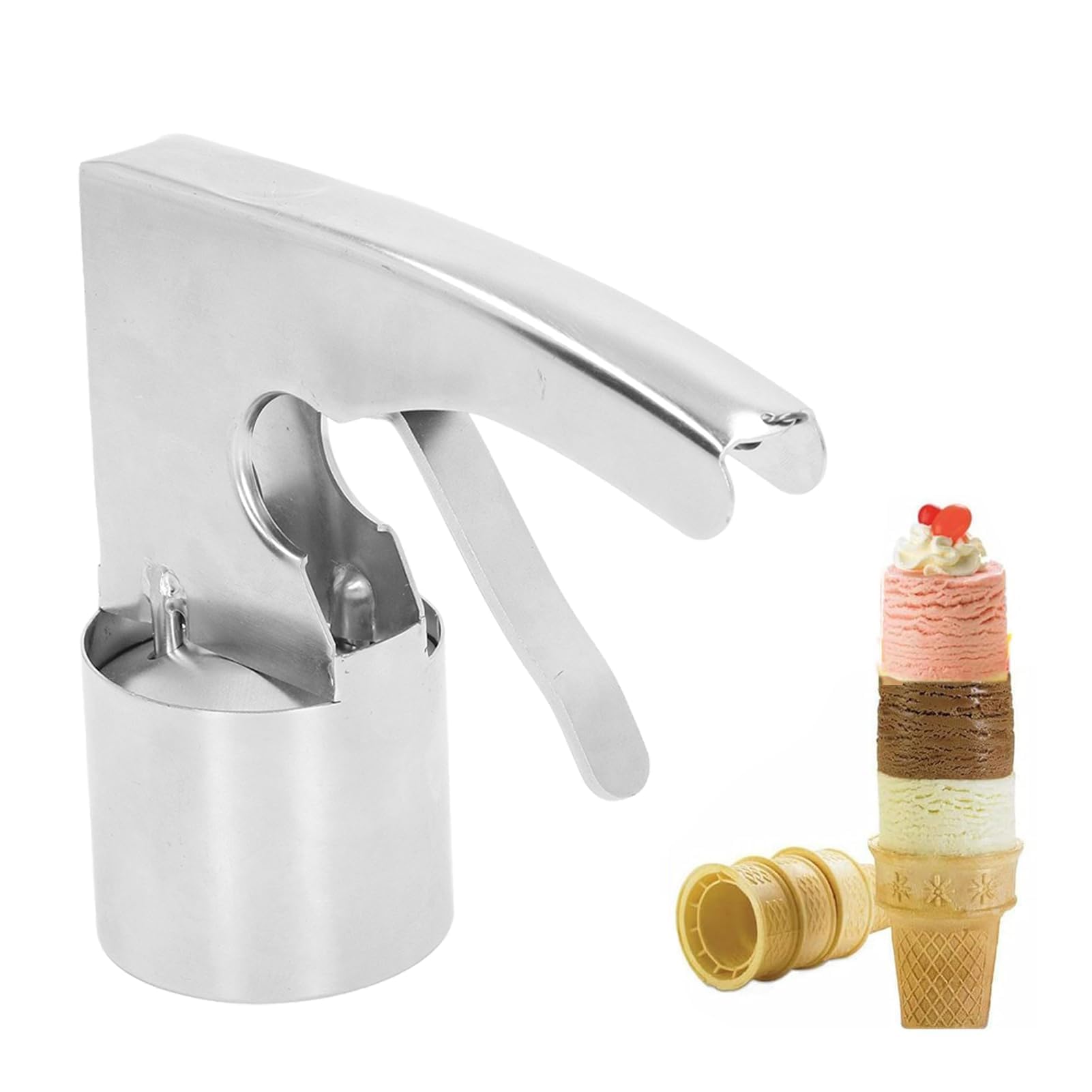 Lot de 2 cuillères à glace Thrifty en acier inoxydable avec gâchette