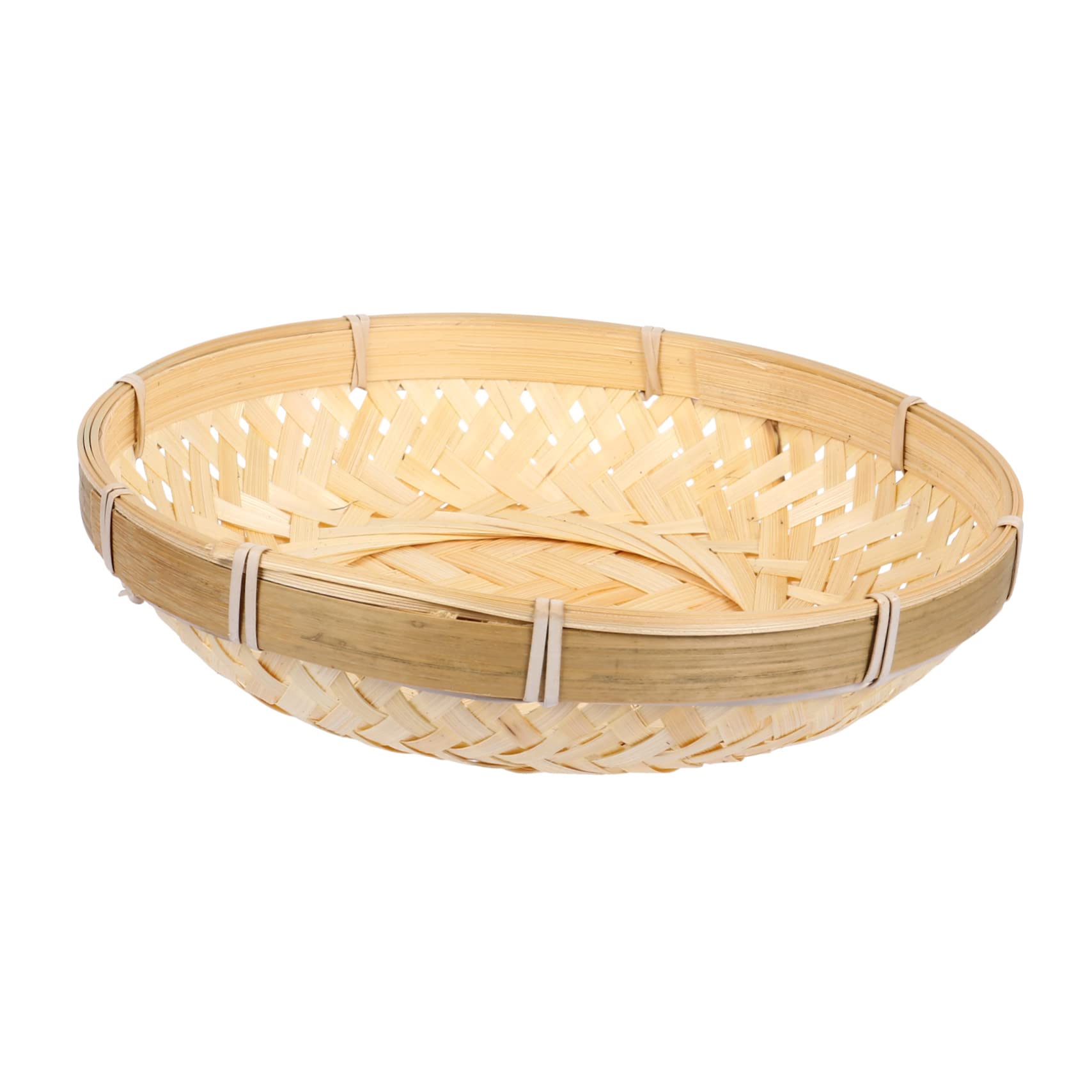 Garneck Basket Woven Bread Basket Seaweed Woven Basket Rustic Basket Woven Fruit Basket Bowl Round Storage Basket Rattan Serving Bowls Hand Decor Storage Baskets Bread Woven Basket