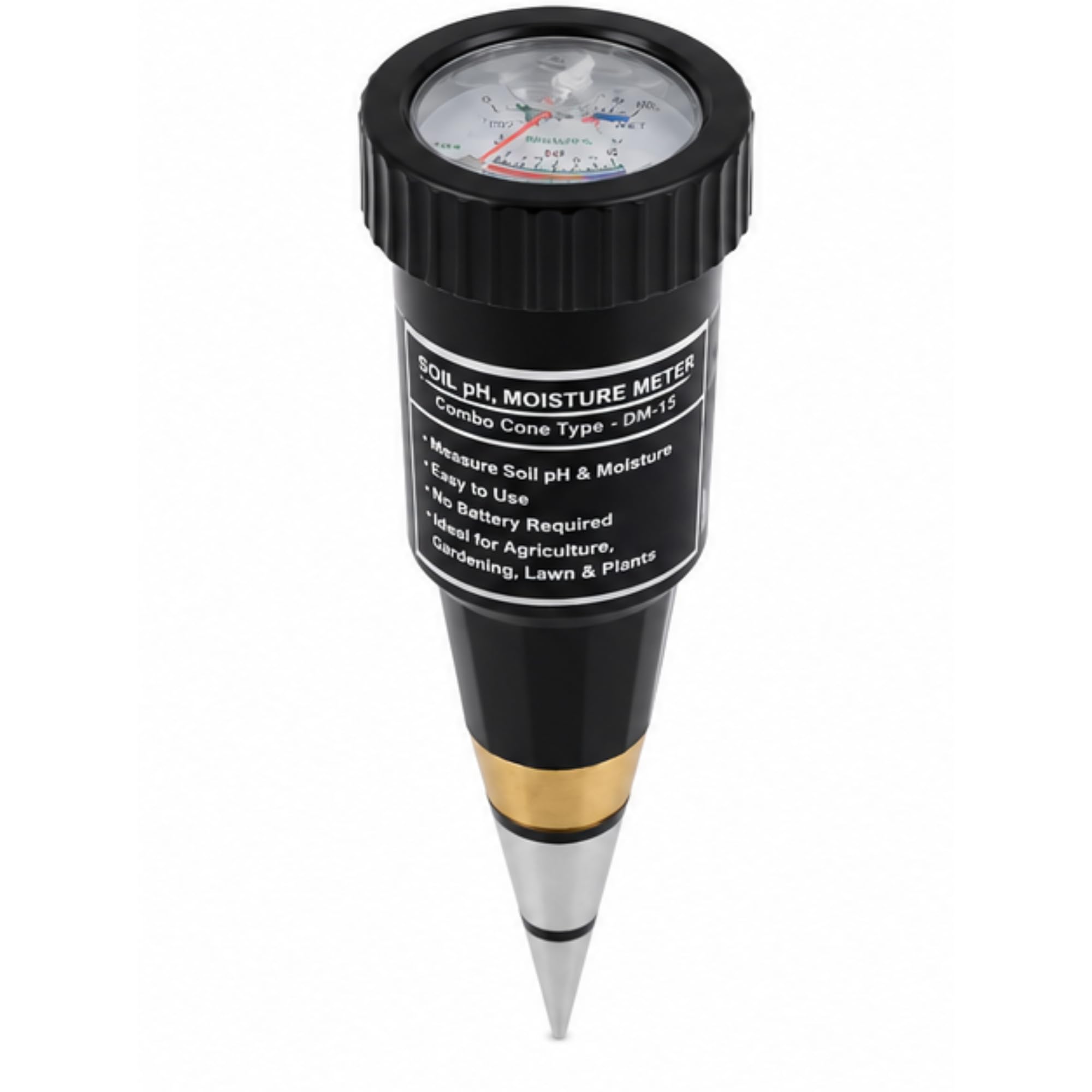 AvainLabs® Soil pH & Moisture Meter Combo Cone Type DM-16 | 2-in-1 Soil Tester for pH (3-8) & Moisture Measurement | No Battery Required | Gardening, Agriculture & Plant Care Tool-image-47