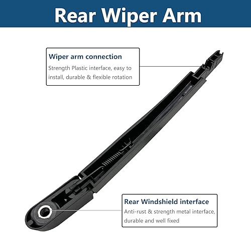 Miniatura 4 de Juego de brazos de limpiaparabrisas trasero para Nissan Rogue 2008-2013 / para Juke 2011-2016 / para Qashqai 2008-2013, kits de limpiaparabrisas