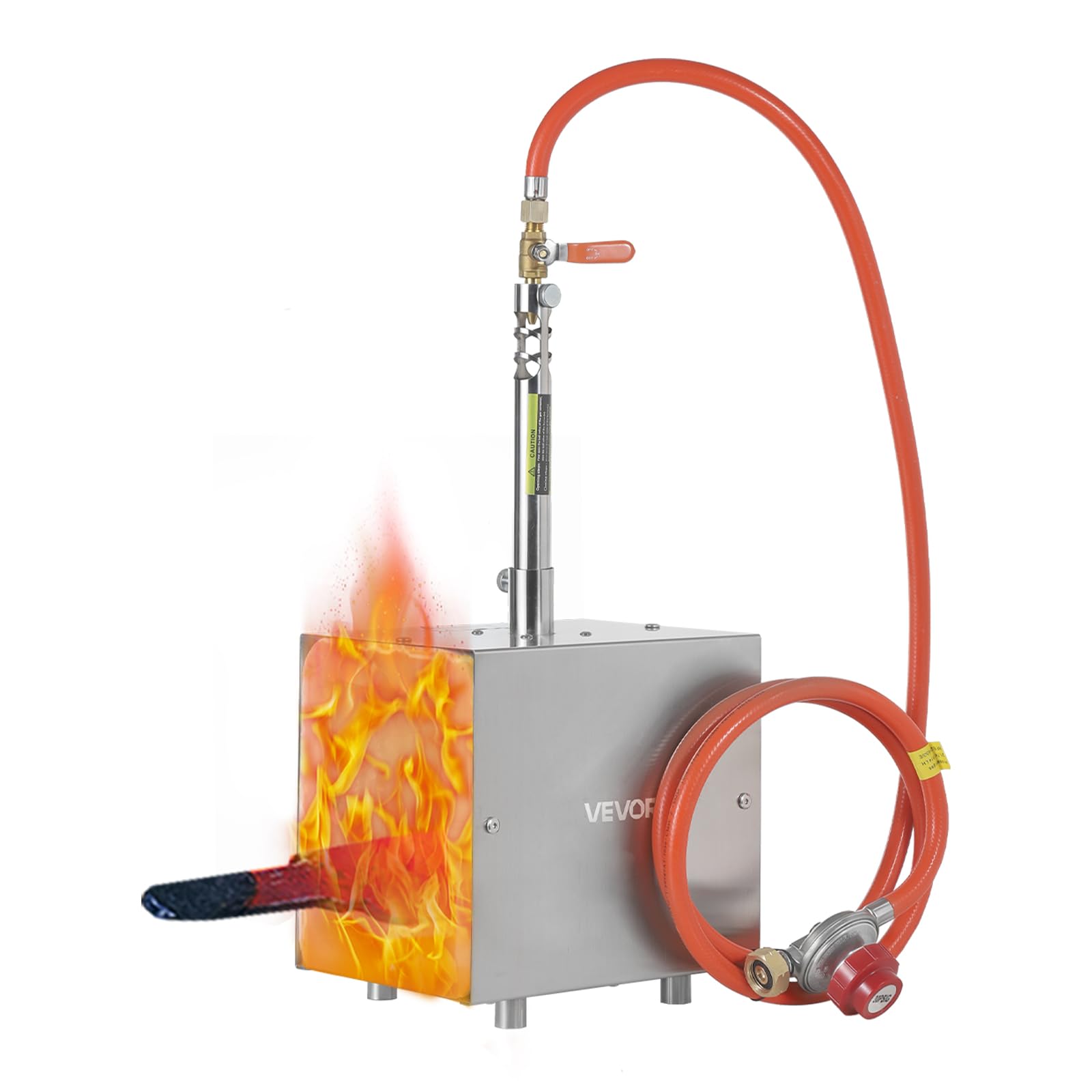 VEVOR Forgia a Gas Propano Portatile, Forno da Fucina a 1 Bruciatore, per Fabbricazione di Coltelli e Forgiatura dei Metalli, Coltellini Maniscalchi Fabbri Ferrai, Temperatura Max. 1427 ℃, Forma