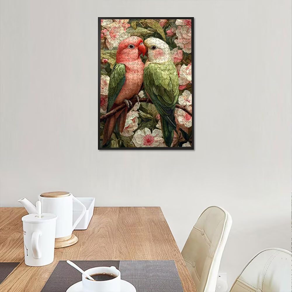 Rosa GrüN Papagei Puzzle 2000 Teile, Klassische Puzzles, Geschicklichkeitsspiel Puzzle für Erwachsene, Puzzlespiele für Die Ganze Familie, Mit Schöner Verpackung, Dekoration Puzzles DX0YL3-234