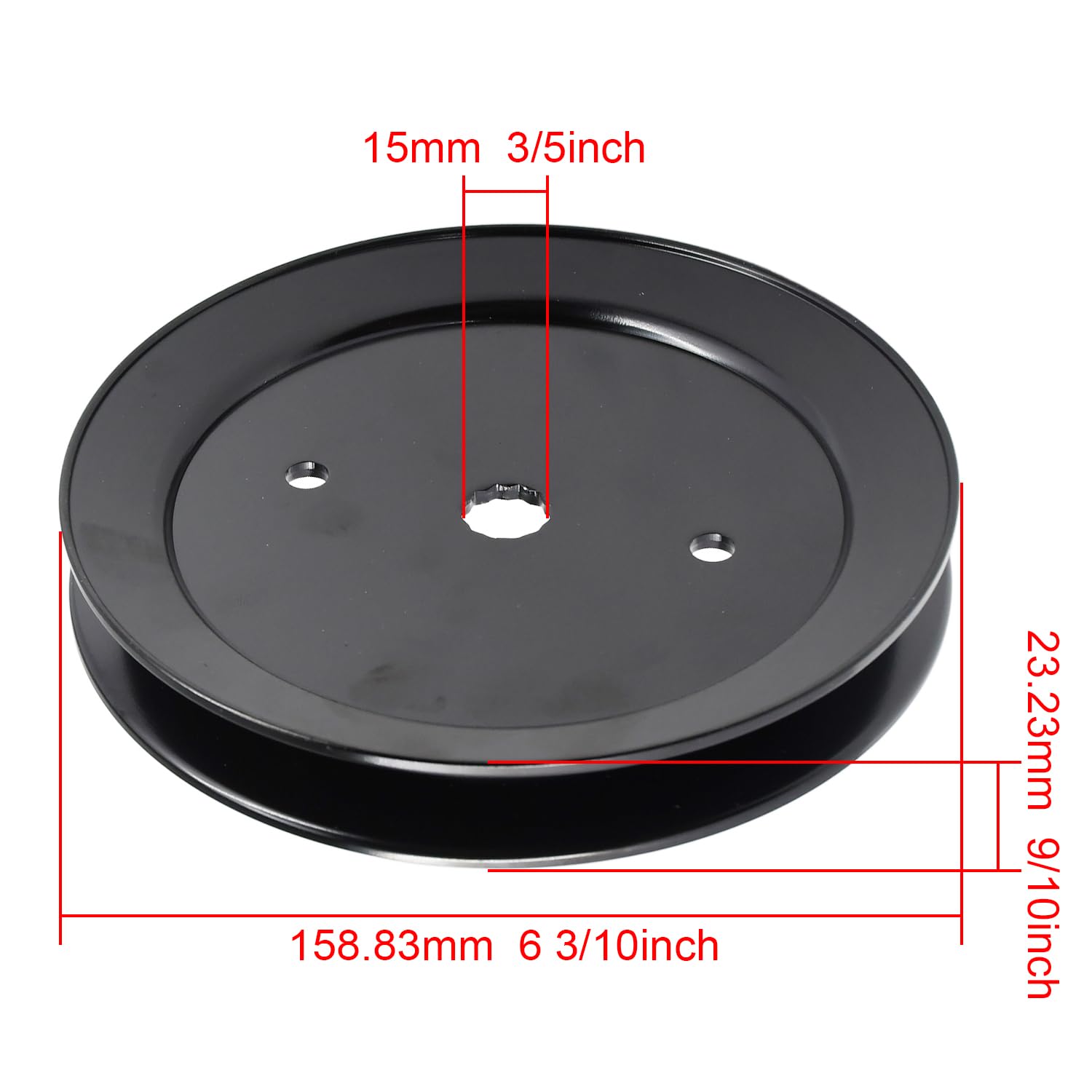 2PCS 532195945 197473 Spindle Pulley Idler Pulley for Husqvarna YTH22V46 YTH18542 YTH20K46 YTH21K46 Craftsman YT3000 YT4000 YS4500 Poulan Ariens 42" 46" Lawn Mowers Replaces 21546446 709731 195945