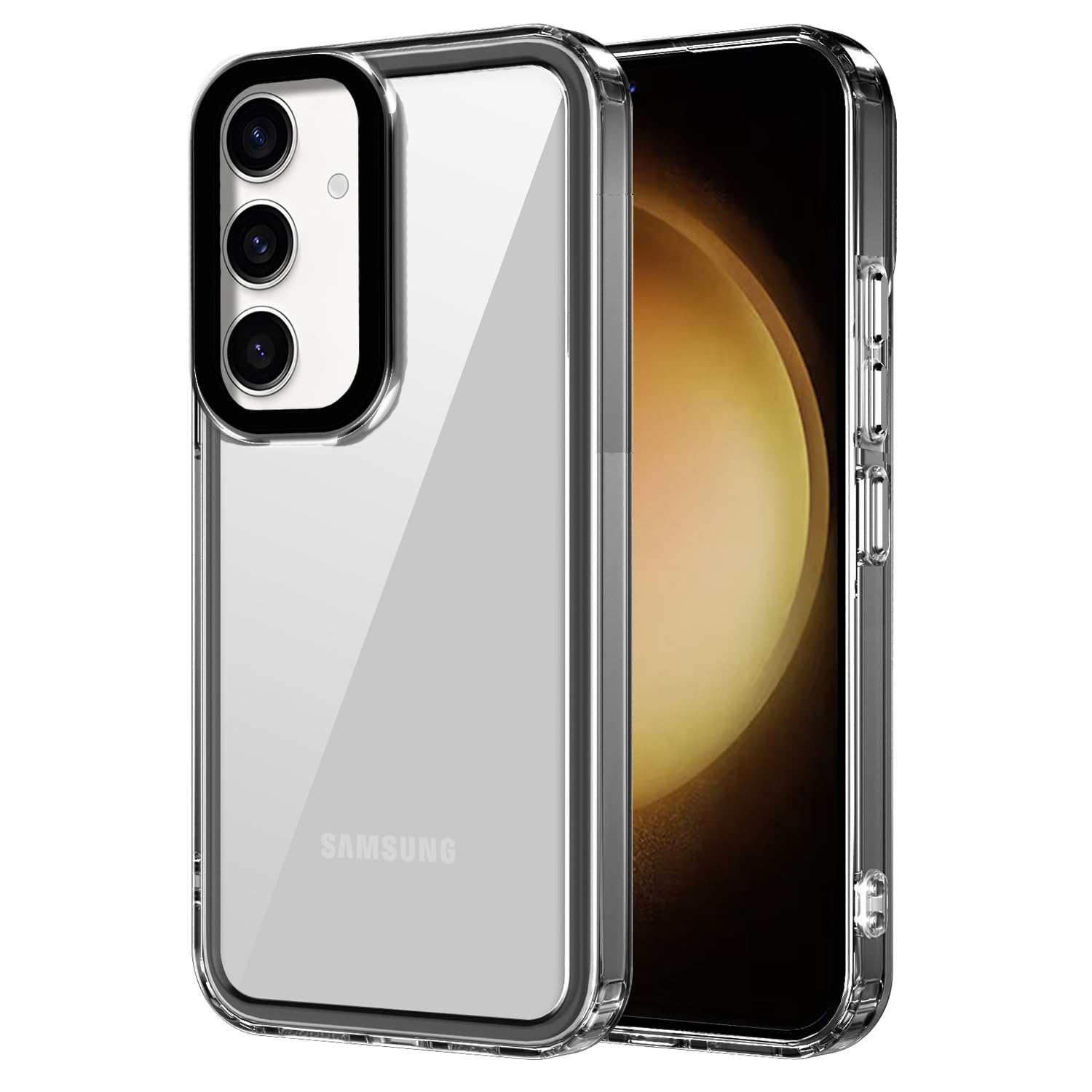 Kapa Warrior Acrylic Clear Back Cover for Samsung Galaxy S24 Plus | Slim Shockproof [Military Grade Protection] Hybrid Bumper Case (Grey Sides) (B0CSFCPSSC) Amazon Price History, Amazon Price Tracker