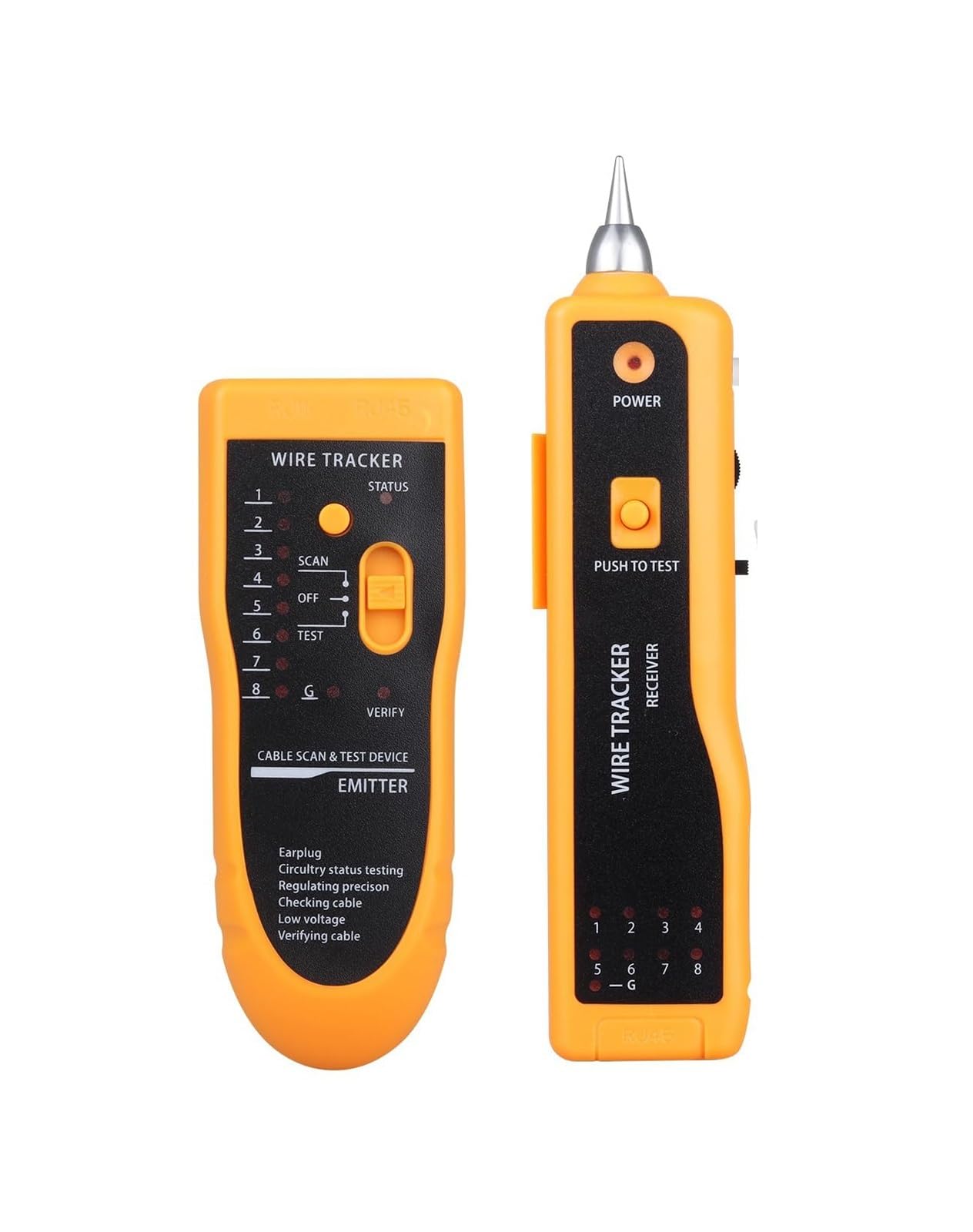 Traqueur de Câble, Testeur de câbles réseau Ethernet LAN RJ11 RJ45 Cat5 Cat6, traceur téléphoniques, détecteur toner, ligne | Giallo